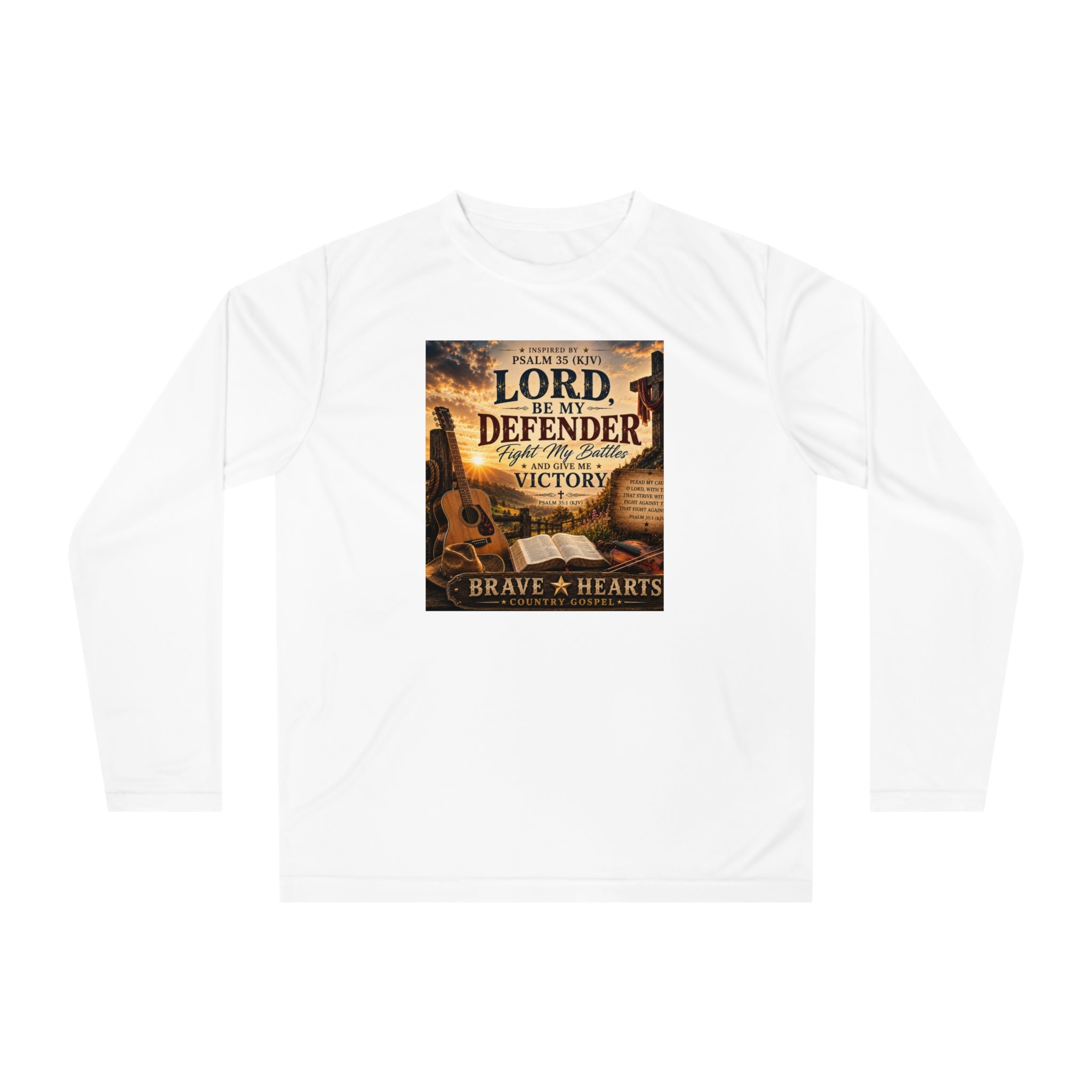 Lord Be My Defender - Brave Hearts Country Gospel Long Sleeve T-Shirt