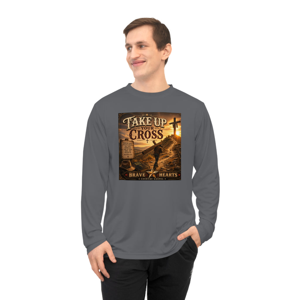 Take Up Your Cross - Brave Hearts Country Gospel Long Sleeve T-Shirt