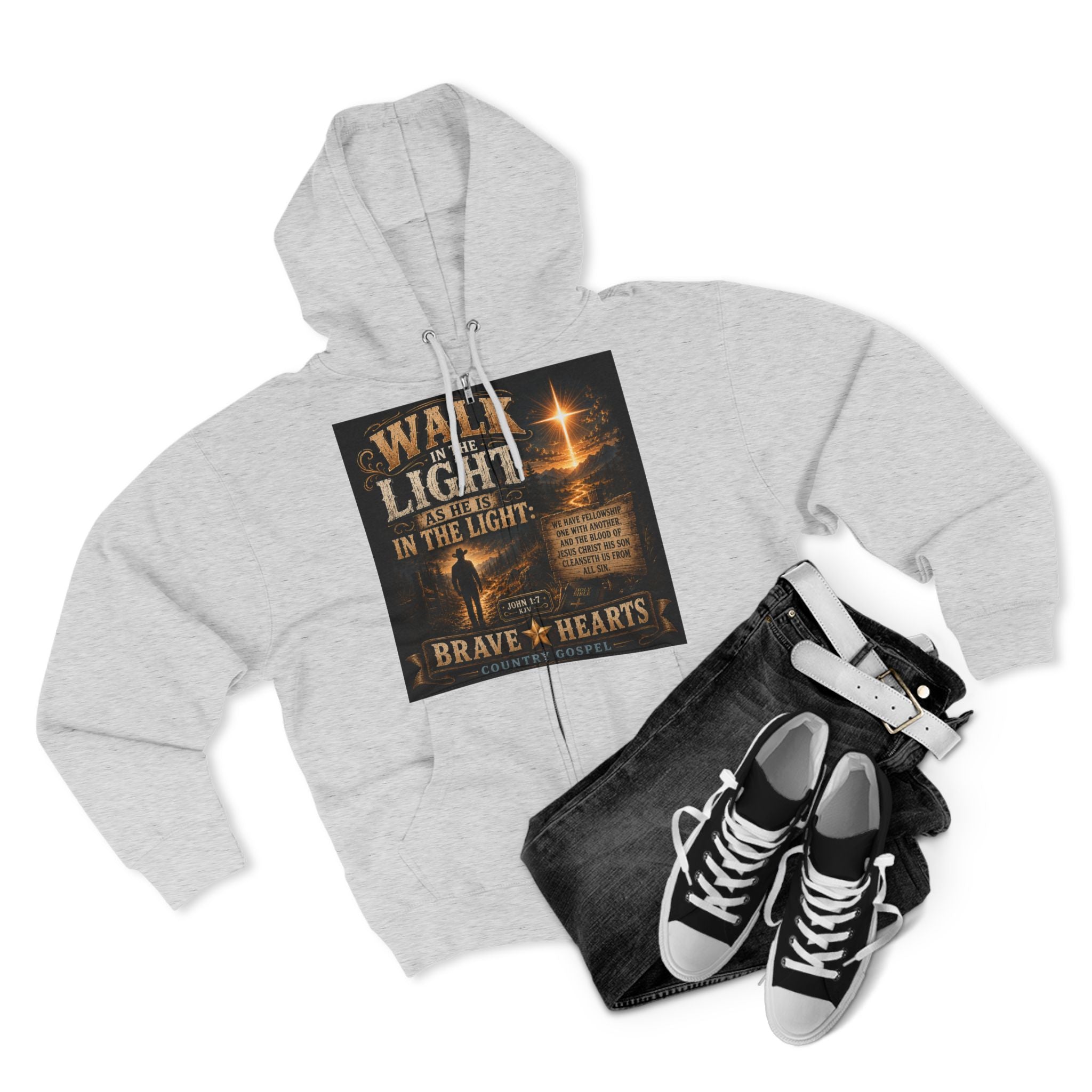 Walk in the Light - Brave Hearts Country Gospel Hoodie