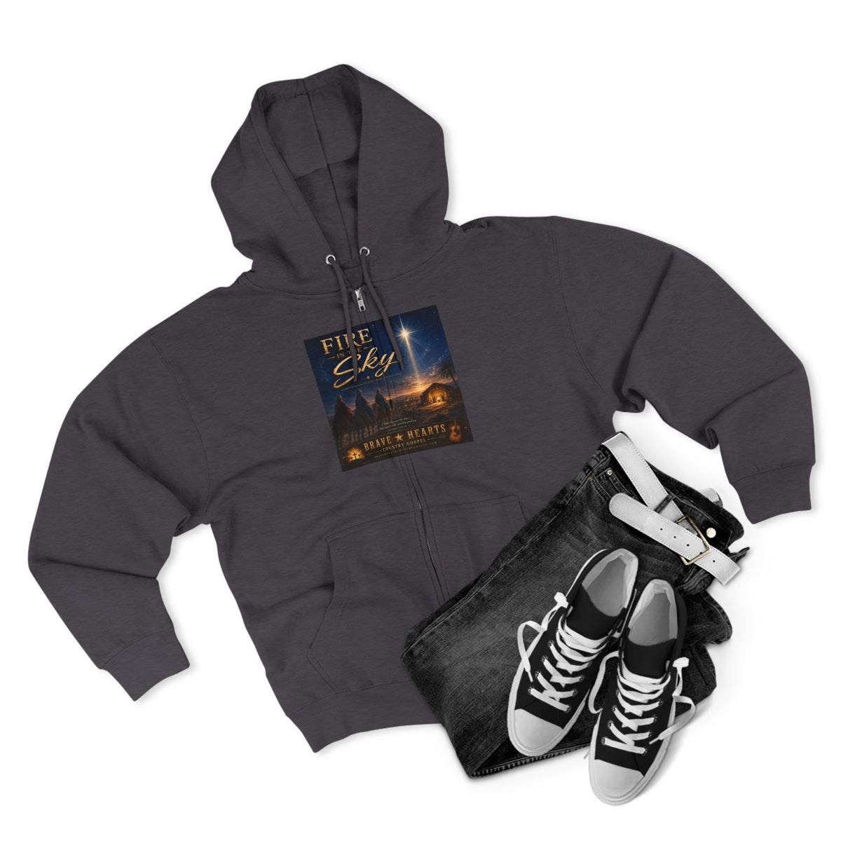 Fire in the Sky — Brave Hearts Country Gospel ZIP Hoodie