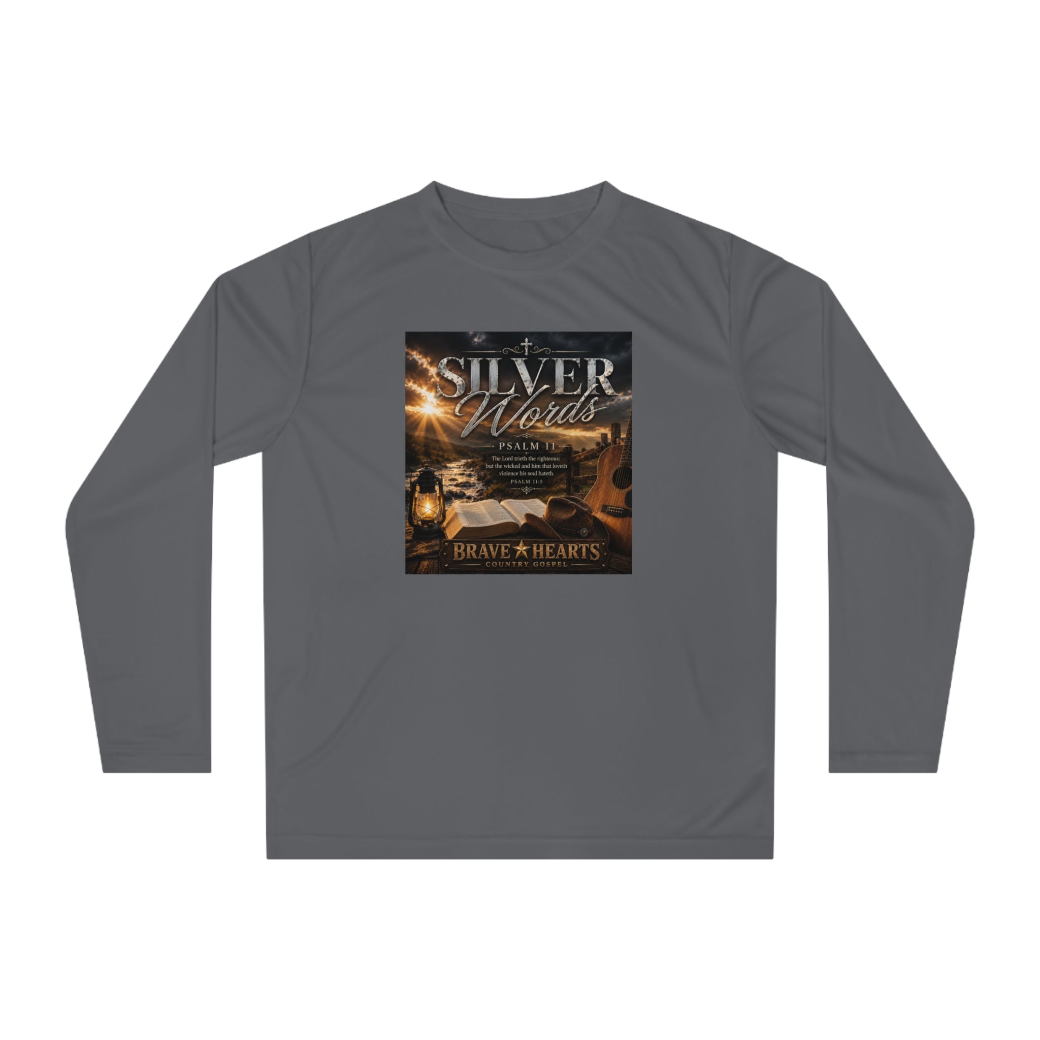Silver Words - Brave Hearts Country Gospel Long Sleeve T-Shirt