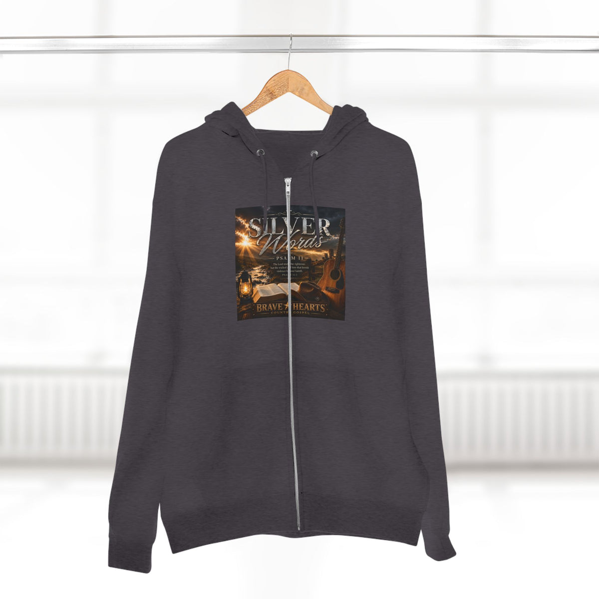 Silver Words- Brave Hearts Country Gospel ZIP Hoodie