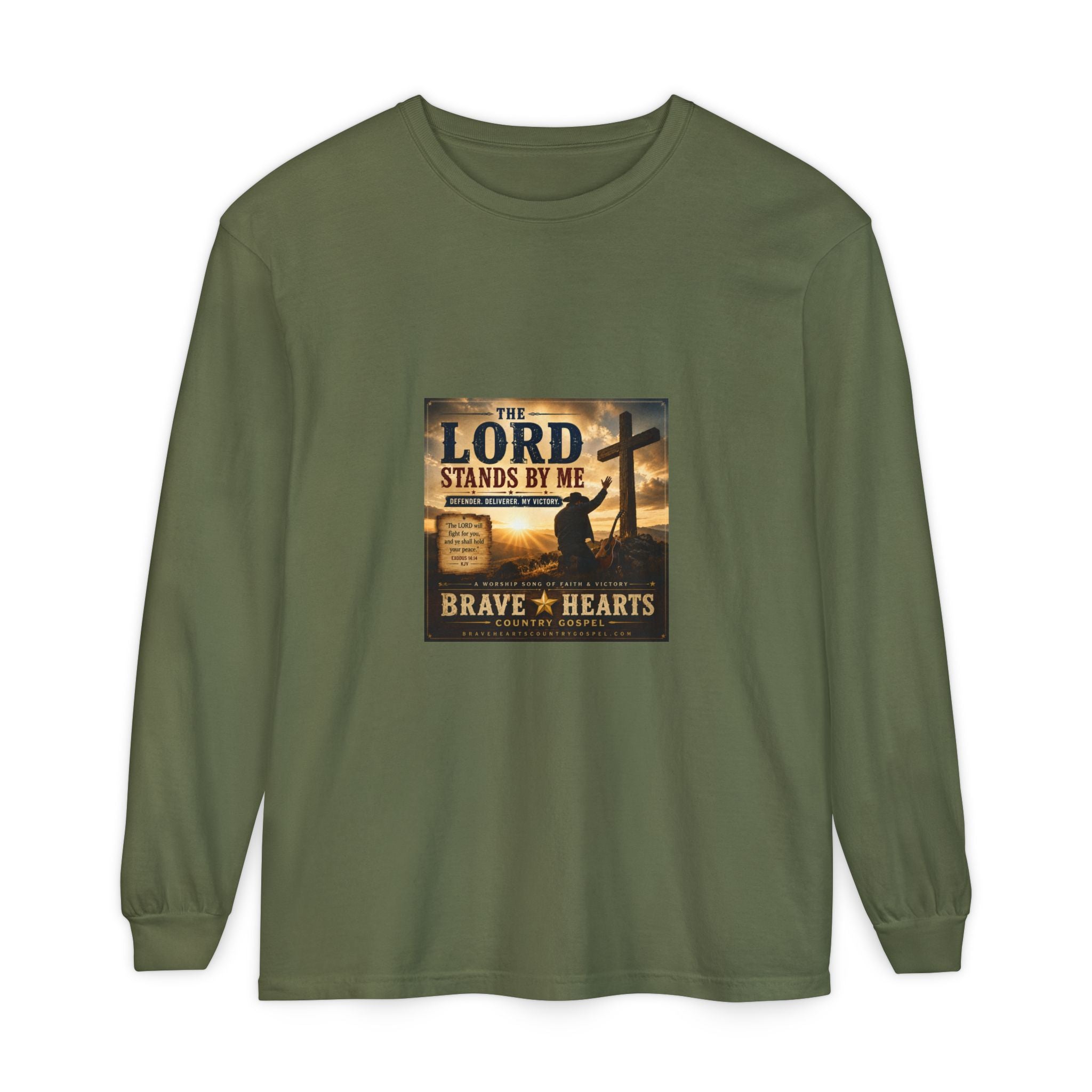 The Lord Stands By Me — Brave Hearts Country Gospel Long Sleeve T-Shirt