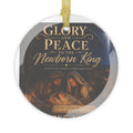 Glory and Peace to the Newborn King — Brave Hearts Country Gospel Glass Ornaments
