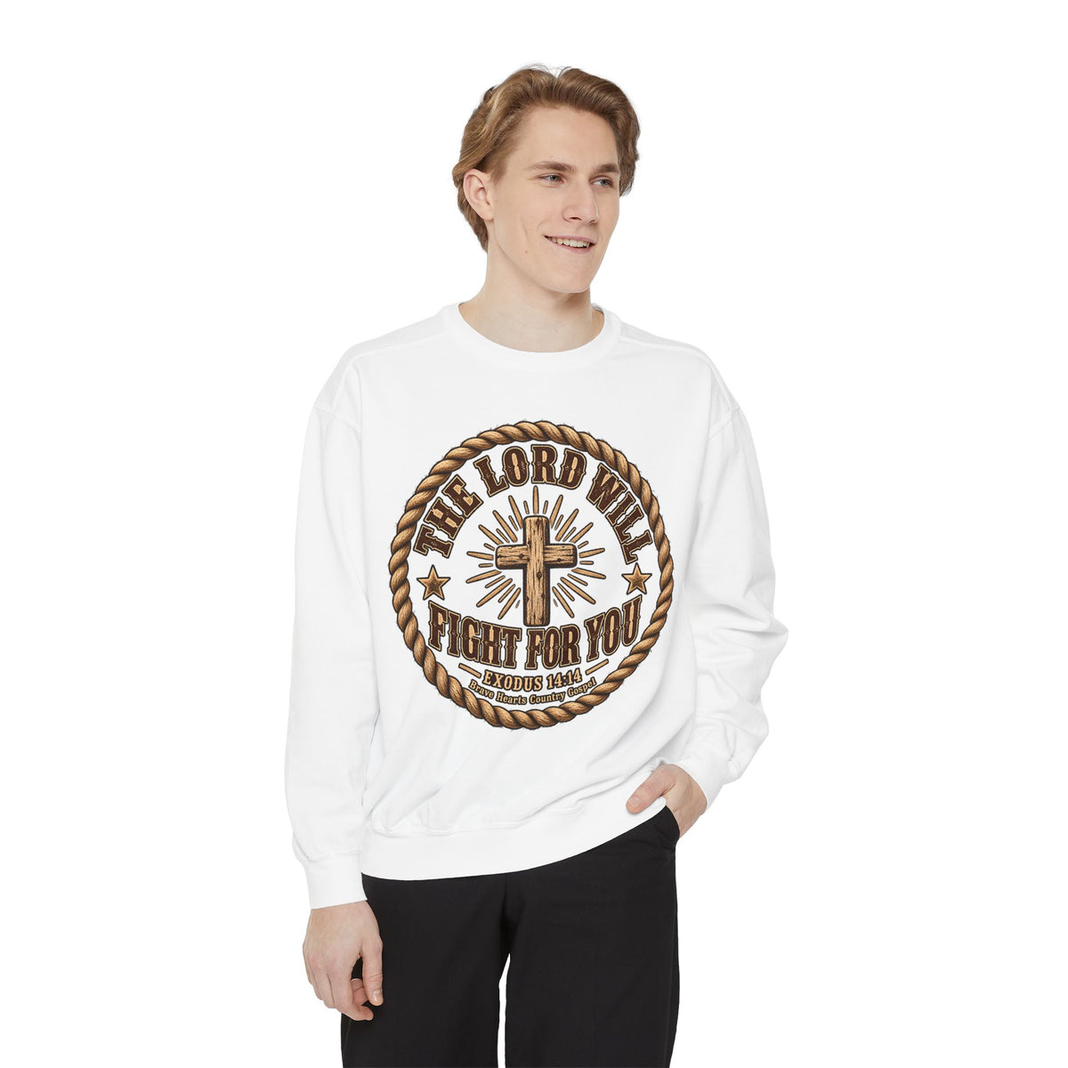 The Lord Will Fight For You - Brave Hearts Country Gospel Sweatshirt