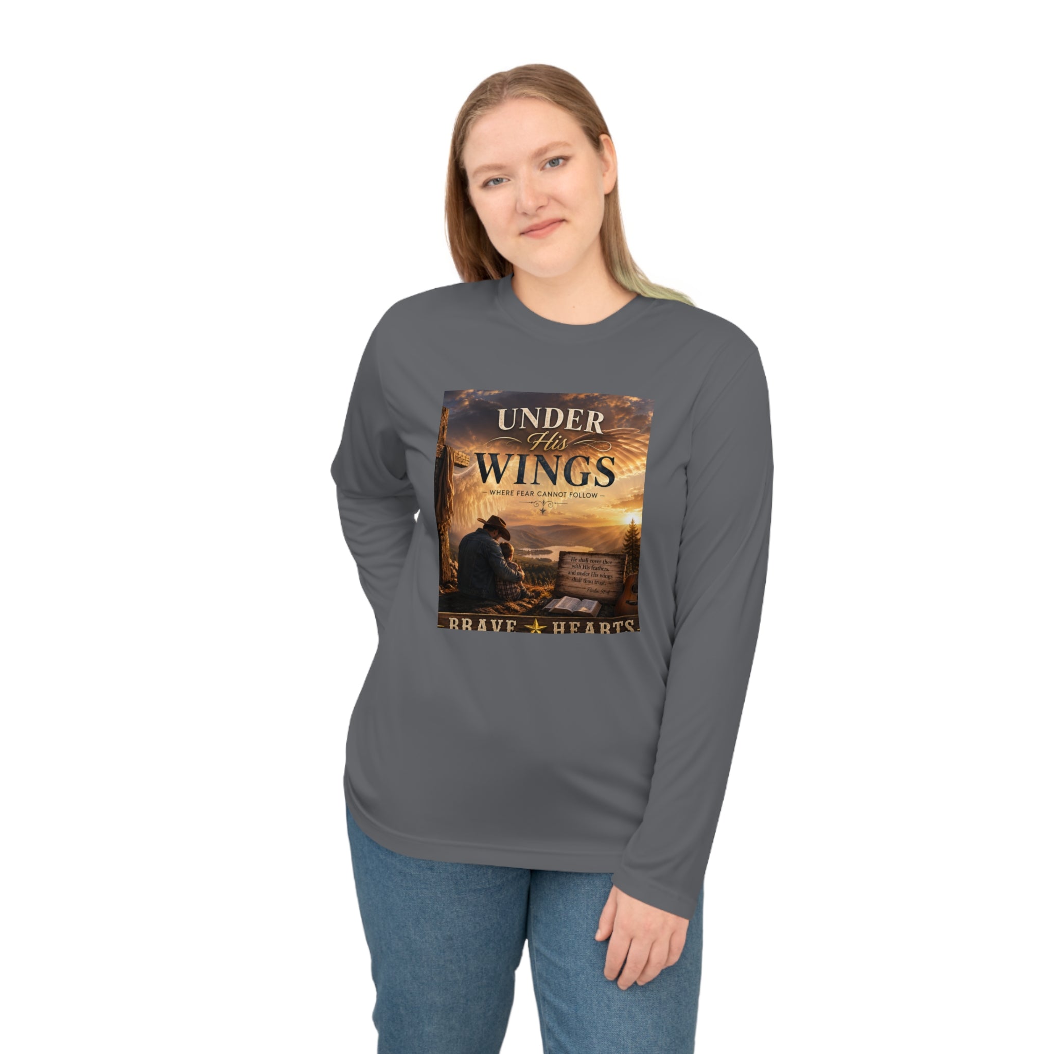 Under the Wings – Brave Hearts Country Gospel Long Sleeve T-Shirt