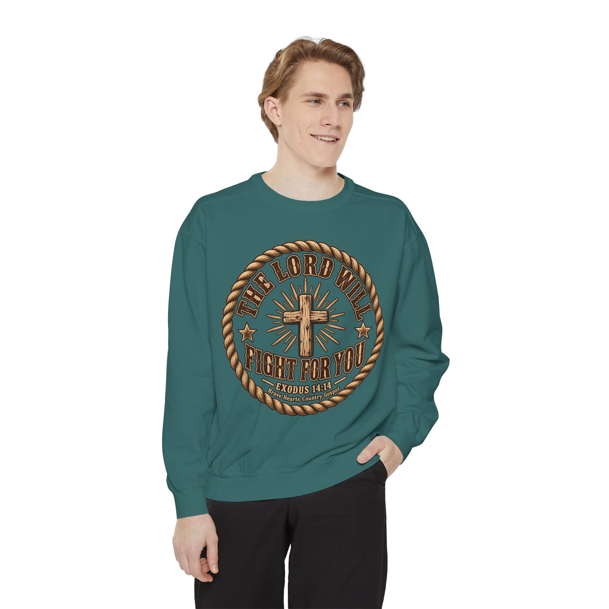 The Lord Will Fight For You - Brave Hearts Country Gospel Sweatshirt