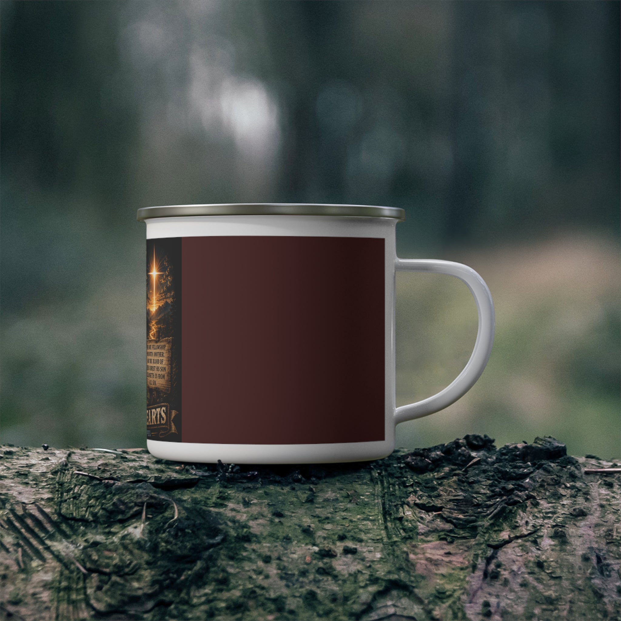 Walk in the Light — Brave Hearts Country Gospel Enamel Camping Mug