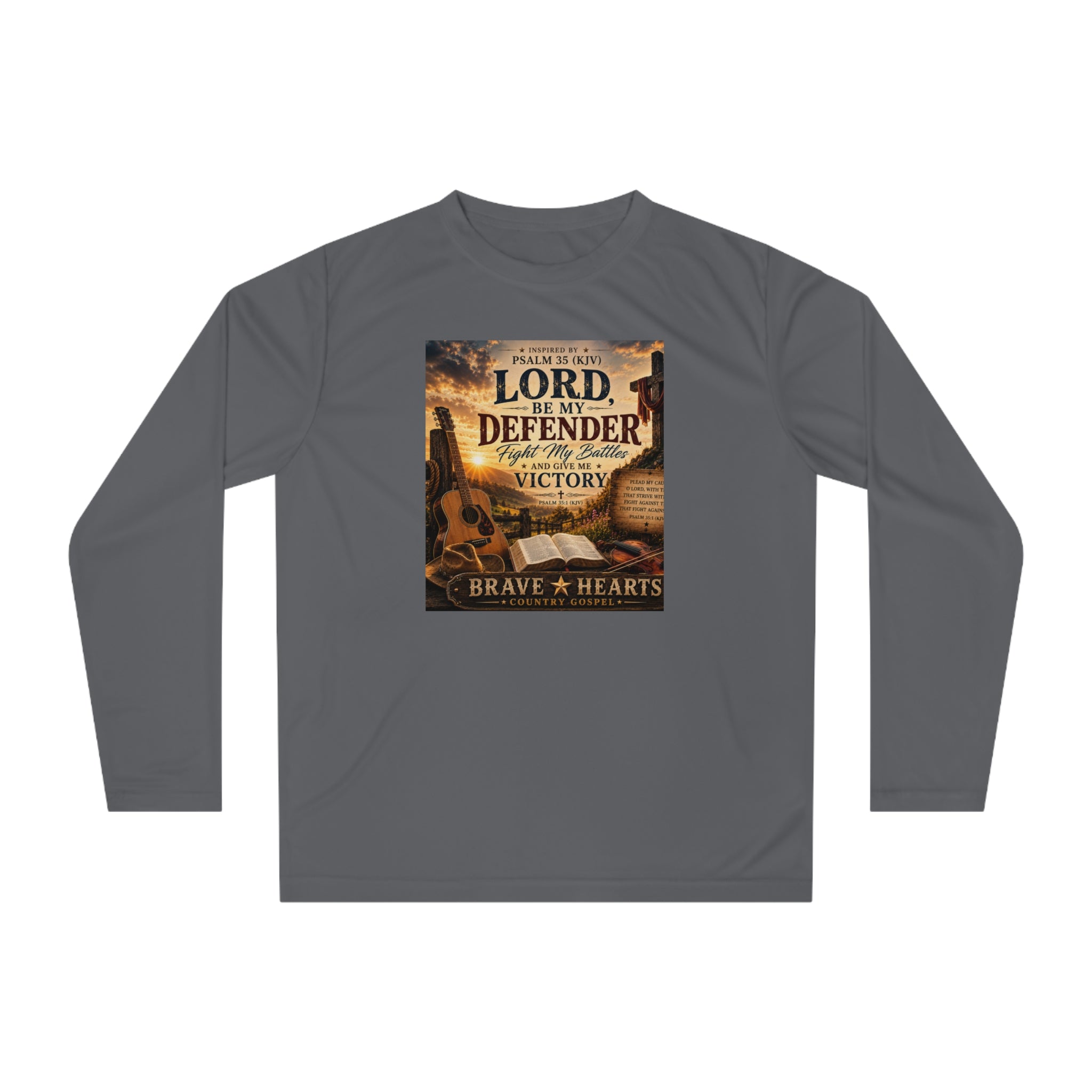 Lord Be My Defender - Brave Hearts Country Gospel Long Sleeve T-Shirt