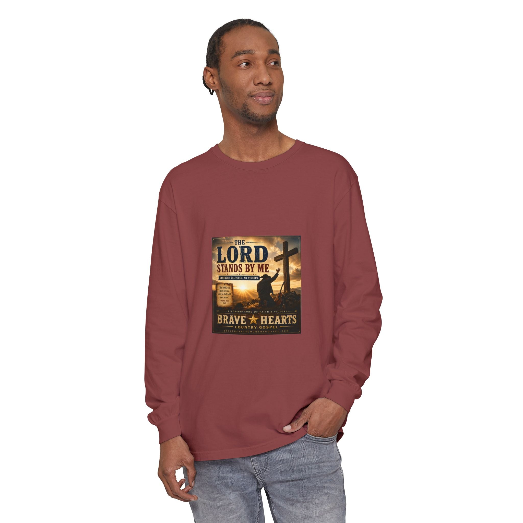 The Lord Stands By Me — Brave Hearts Country Gospel Long Sleeve T-Shirt