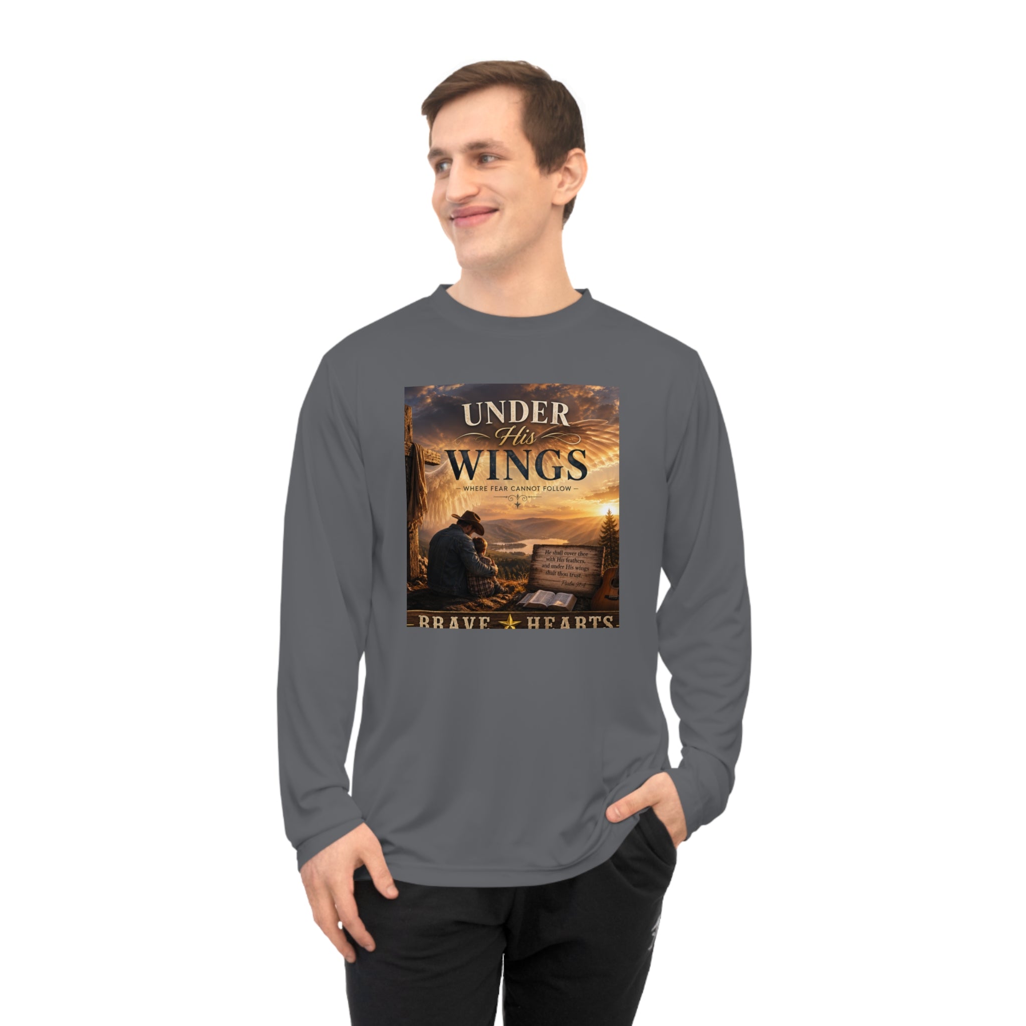 Under the Wings – Brave Hearts Country Gospel Long Sleeve T-Shirt