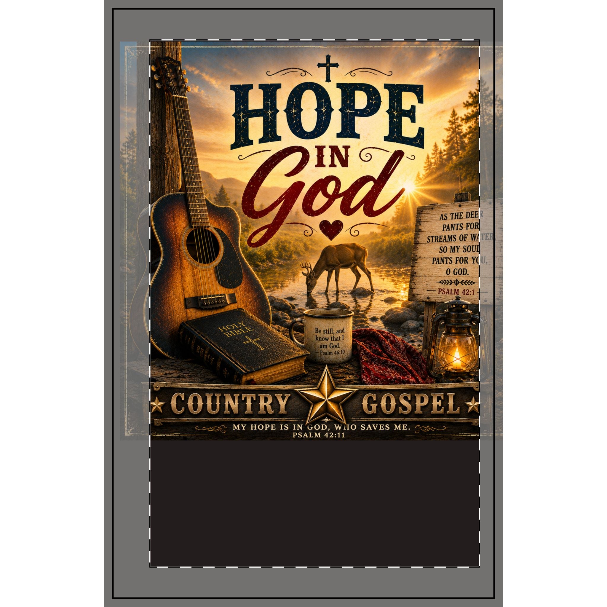 Hope in God - Brave Hearts Country Gospel Spiral Notebook