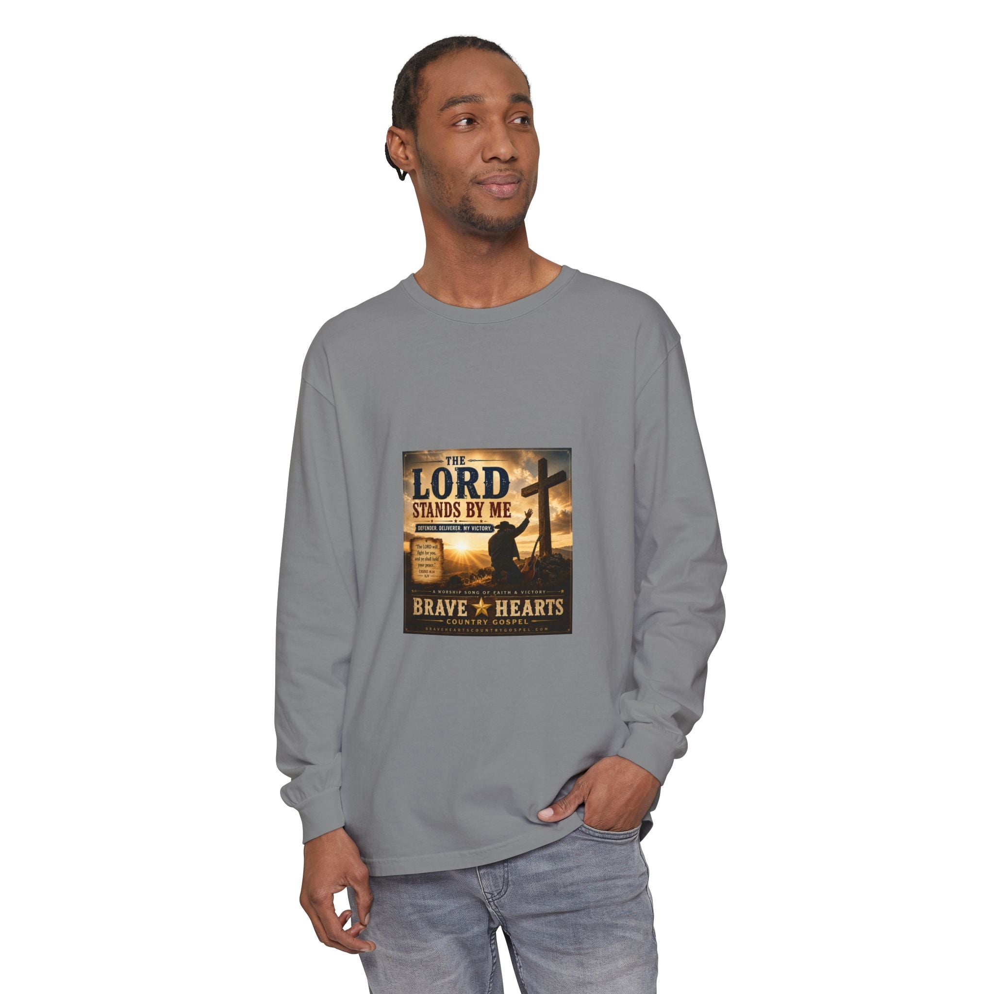 The Lord Stands By Me — Brave Hearts Country Gospel Long Sleeve T-Shirt