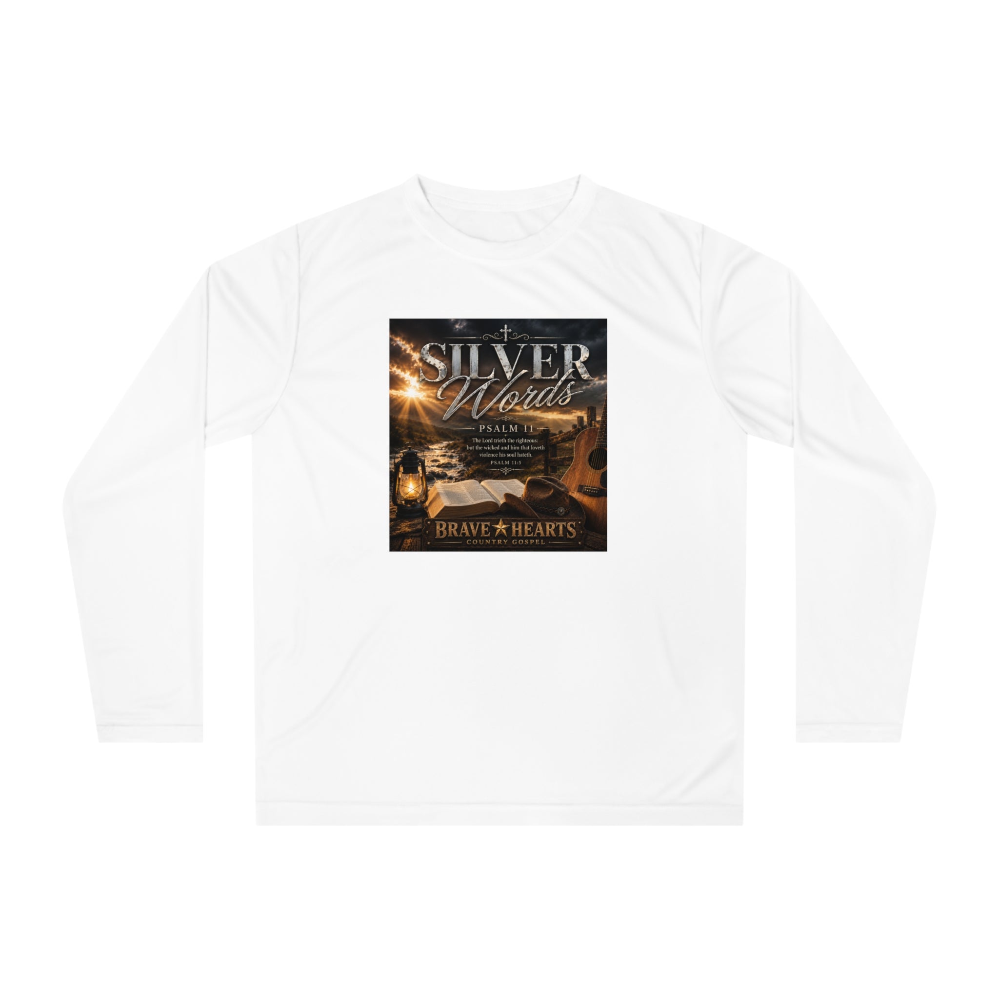 Silver Words - Brave Hearts Country Gospel Long Sleeve T-Shirt