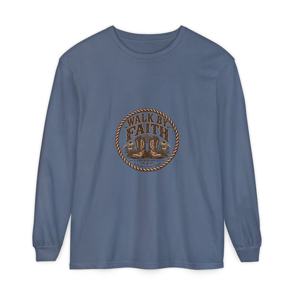 Walk by Faith - Brave Hearts Country Gospel Long Sleeve Tee