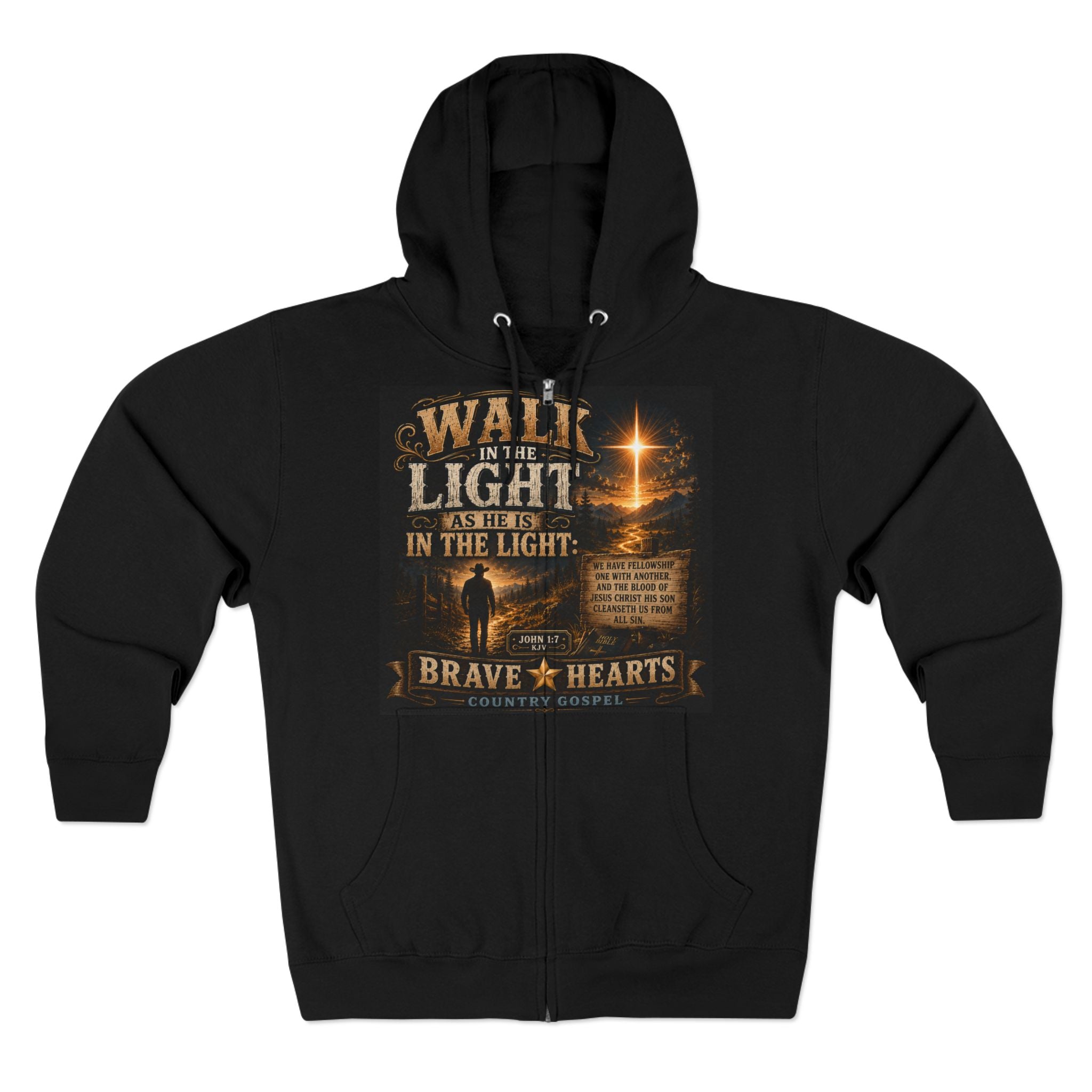 Walk in the Light - Brave Hearts Country Gospel Hoodie