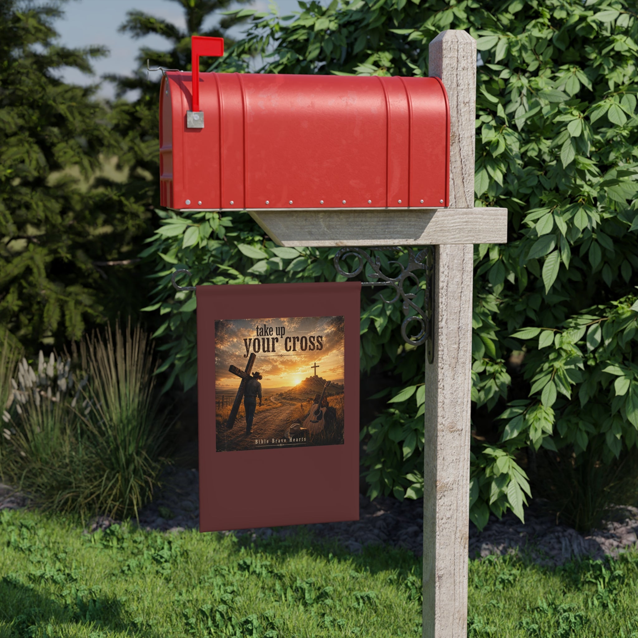Take Up Your Cross — Brave Hearts Country Gospel Garden Flag