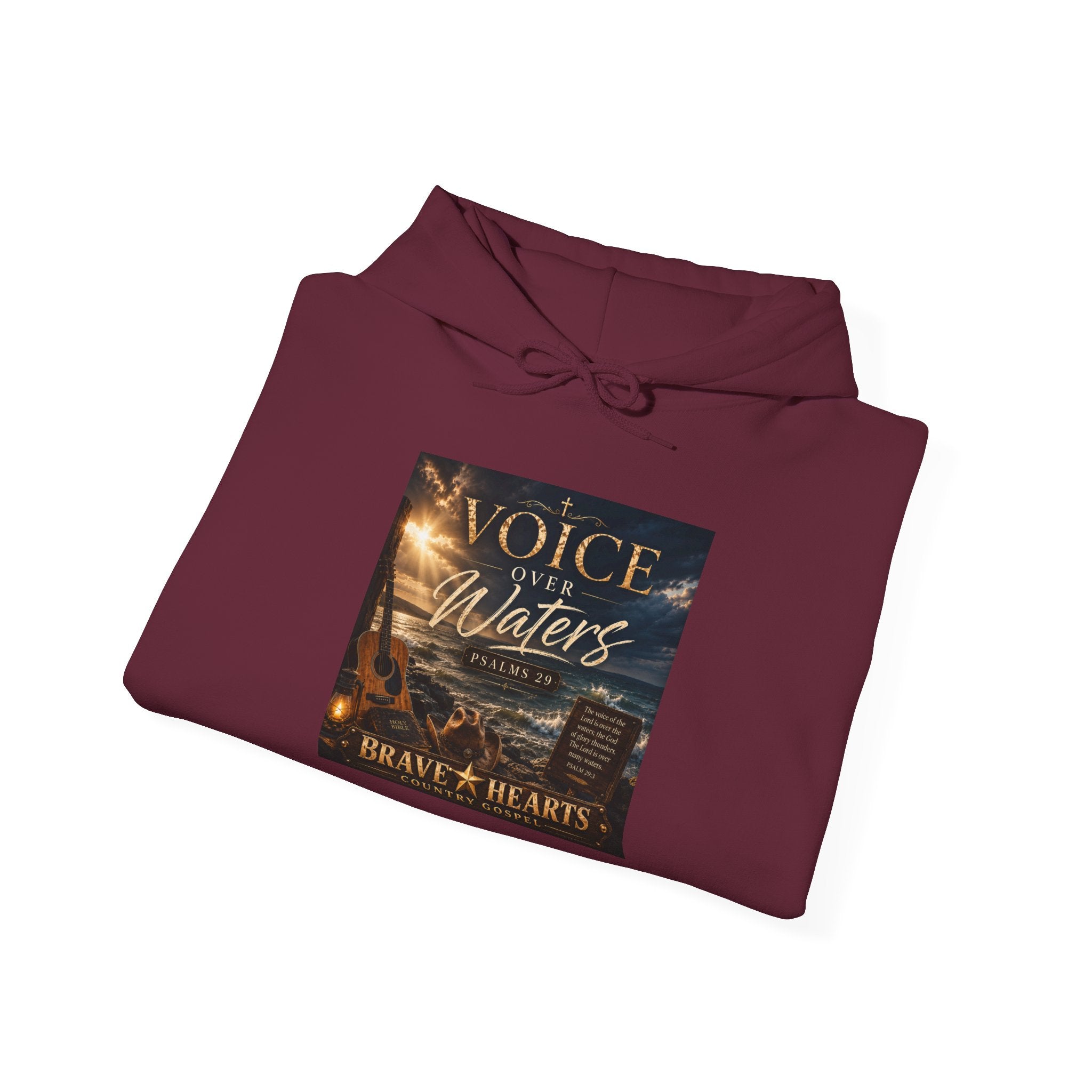 Voice Over Waters — Brave Hearts Country Gospel Hoodie