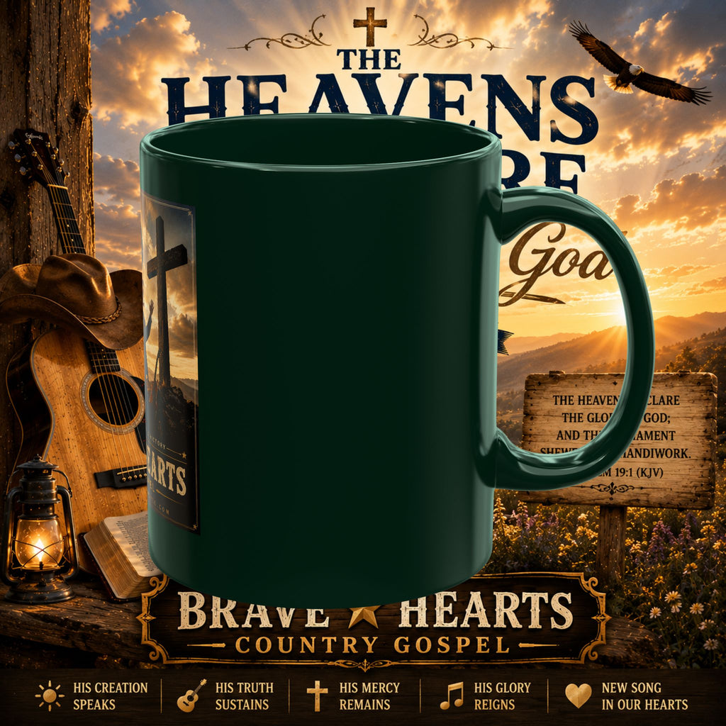 Lord Stands By Me Ceramic Mug — Christian Faith Coffee Cup (Brave Hearts Country Gospel)