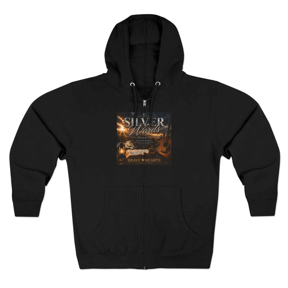 Silver Words- Brave Hearts Country Gospel ZIP Hoodie