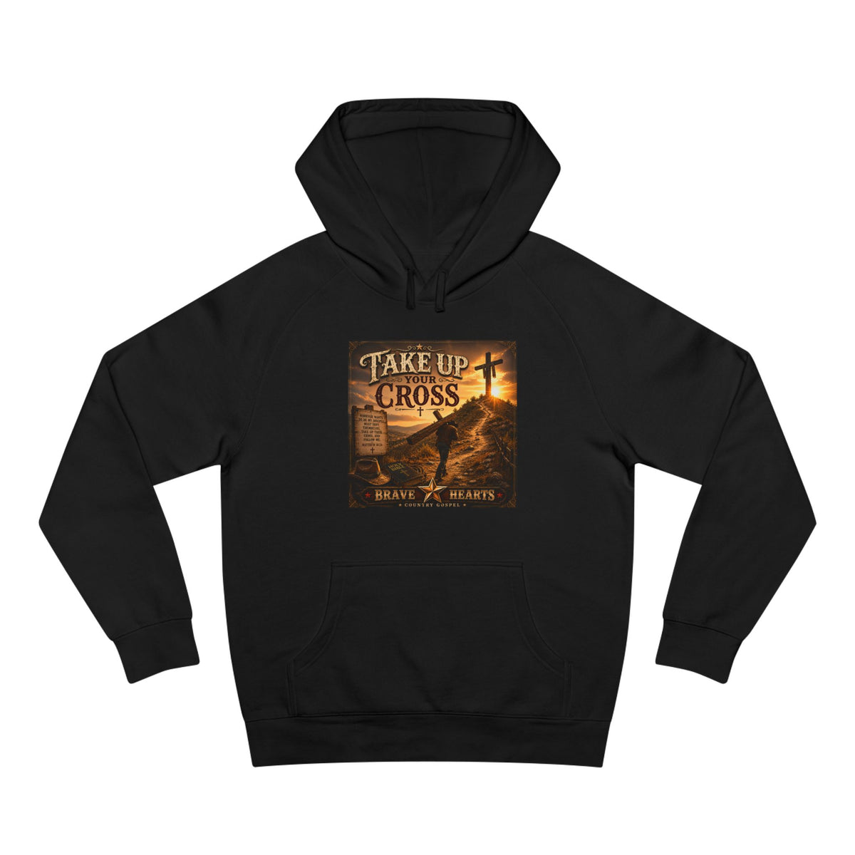 Take Up Your Cross-rave Hearts Country Gospel Hoodie