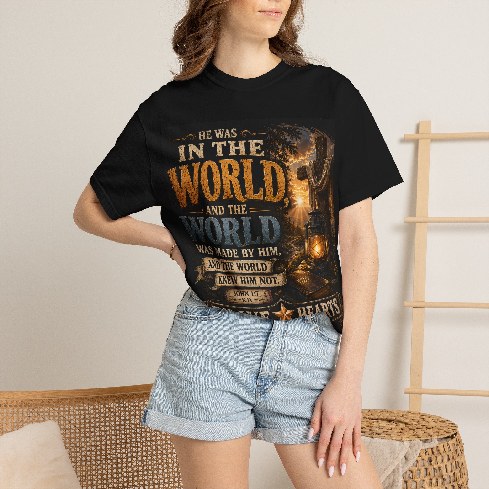He Was In The World — Brave Hearts Country Gospel T-Shirt