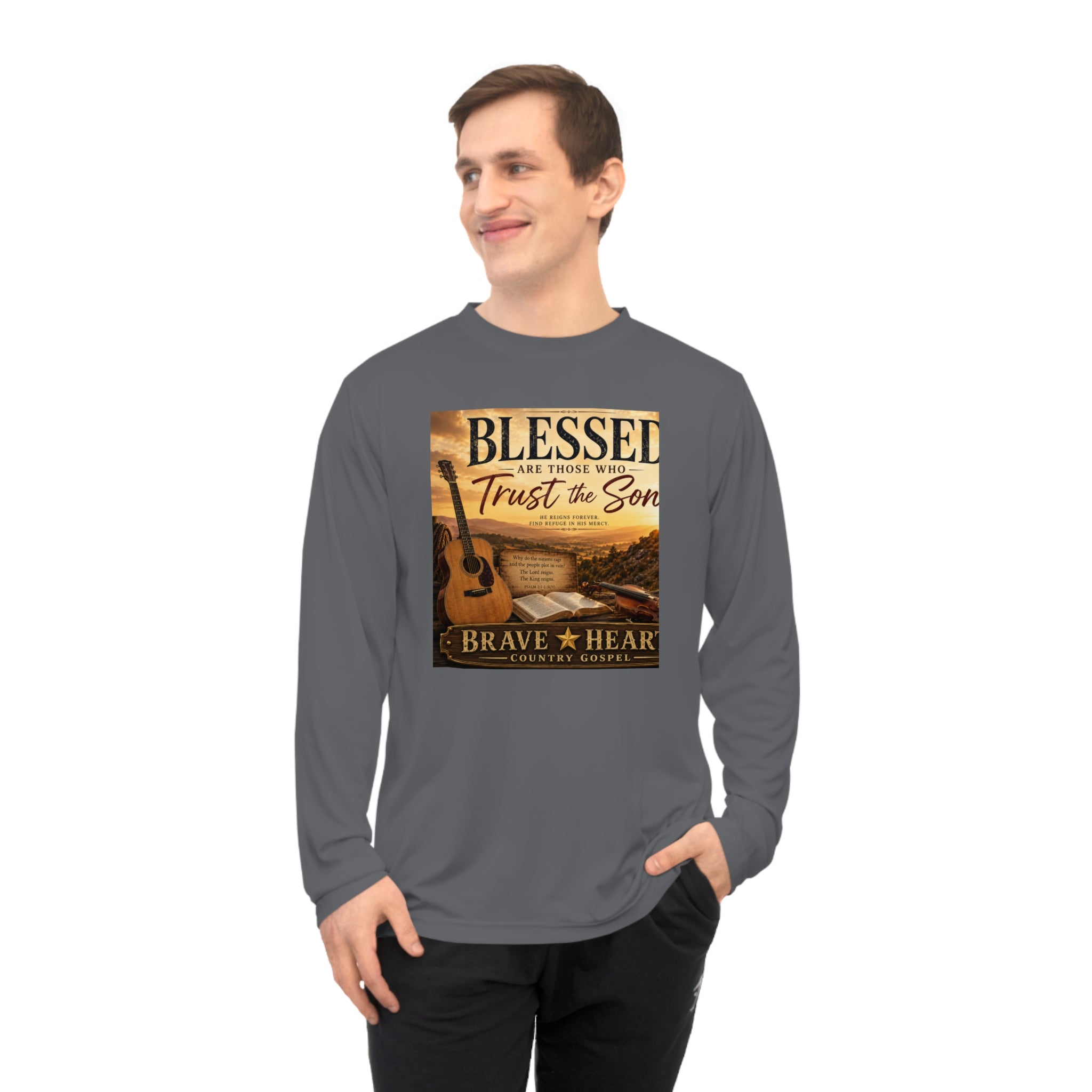 Blessed Are Those Who Trust the Son - Brave Hearts Country Gospel Long Sleeve T-Shirt