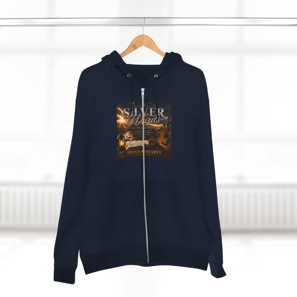 Silver Words- Brave Hearts Country Gospel ZIP Hoodie