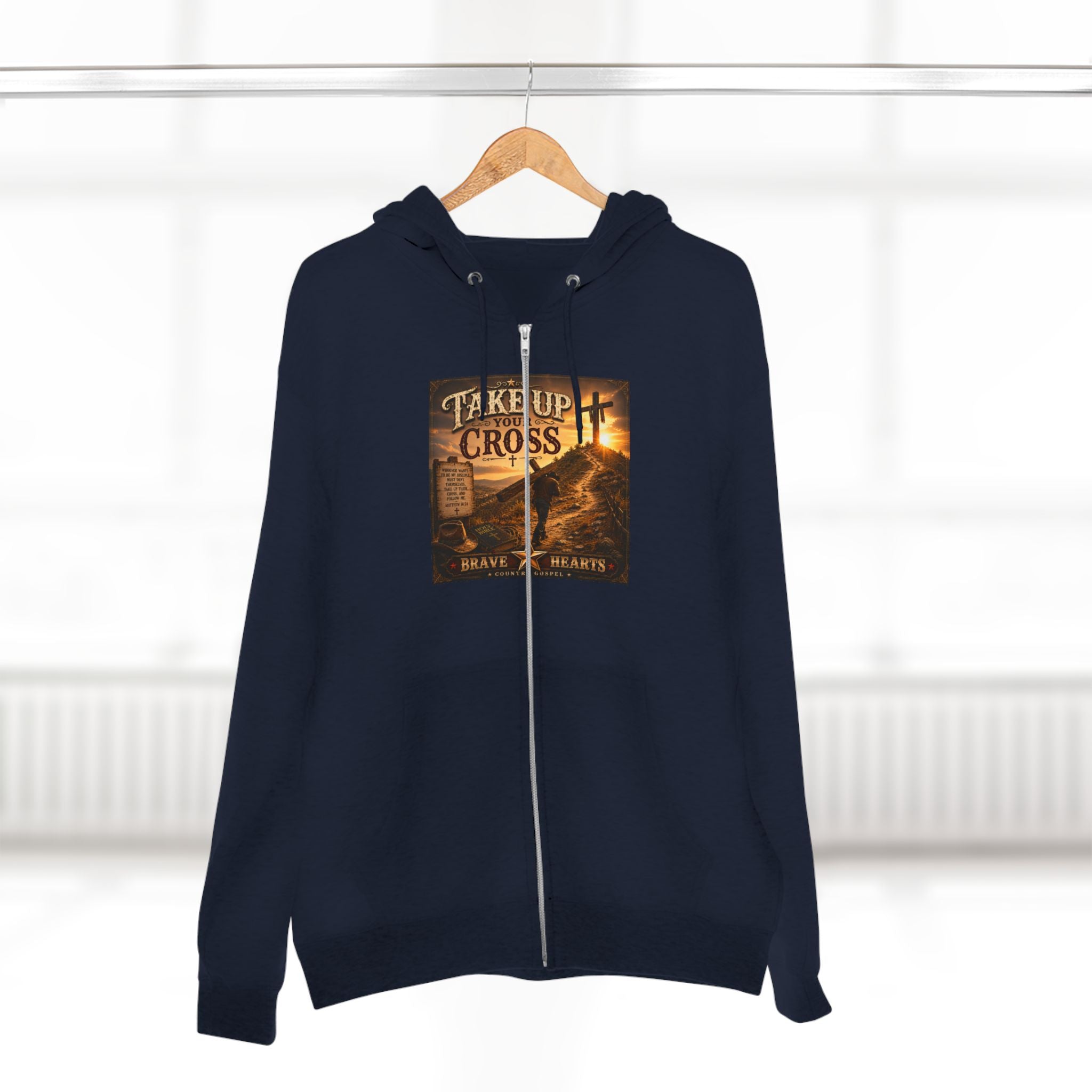 Take Up Your Cross— Brave Hearts Country Gospel Hoodie