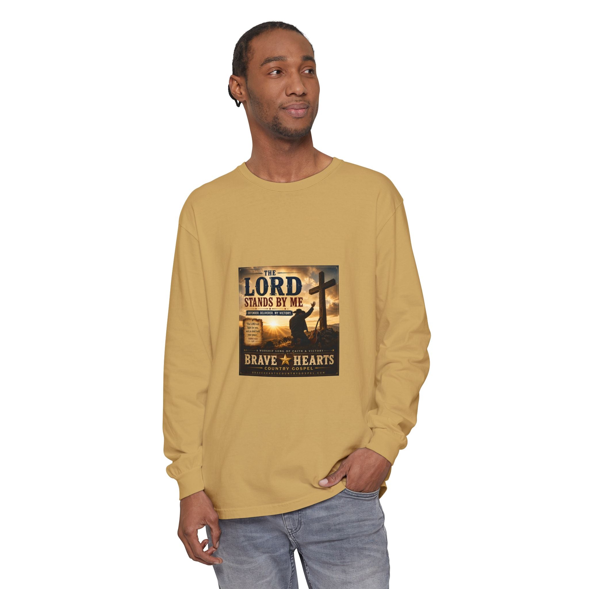 The Lord Stands By Me — Brave Hearts Country Gospel Long Sleeve T-Shirt