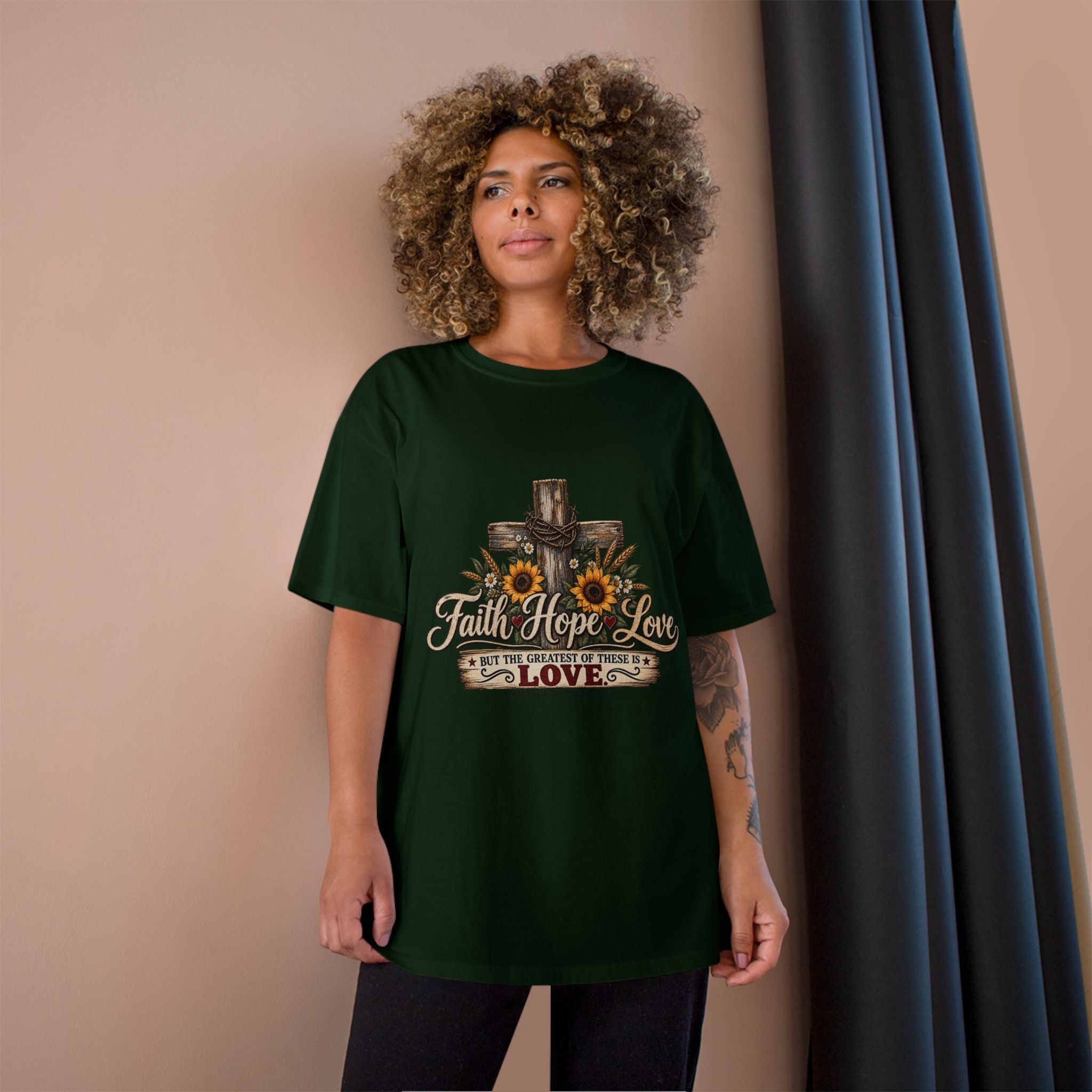 Faith Hope Love — Brave Hearts Country Gospel T-Shirt (Extended Sizes)