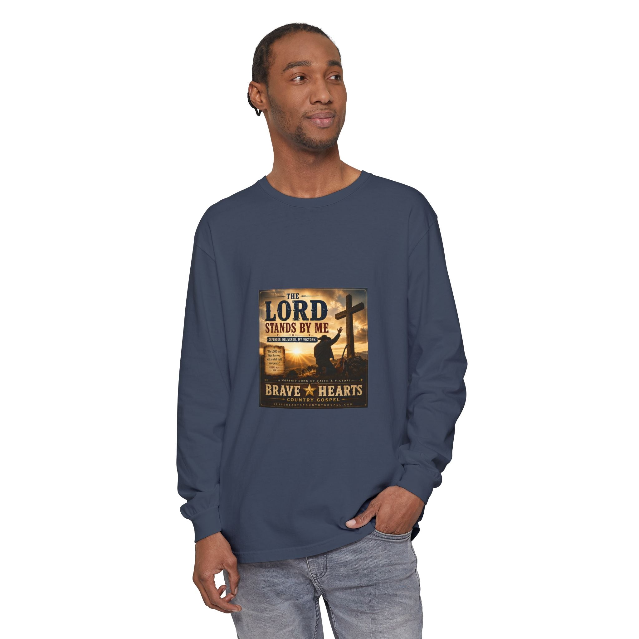 The Lord Stands By Me — Brave Hearts Country Gospel Long Sleeve T-Shirt