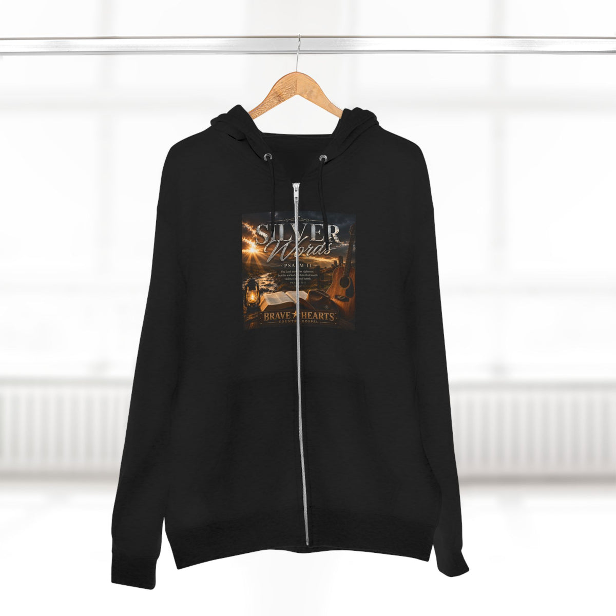 Silver Words- Brave Hearts Country Gospel ZIP Hoodie