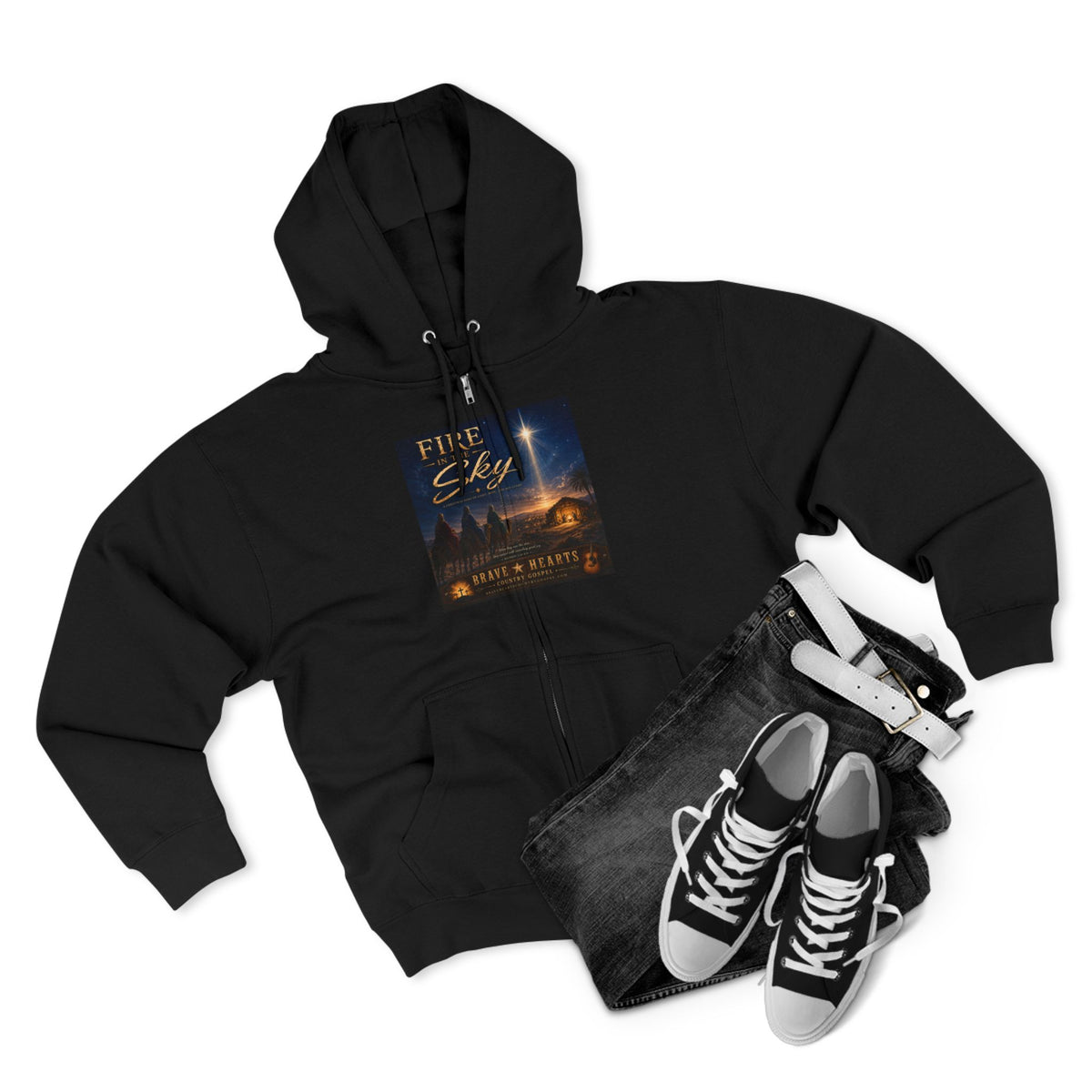 Fire in the Sky — Brave Hearts Country Gospel ZIP Hoodie