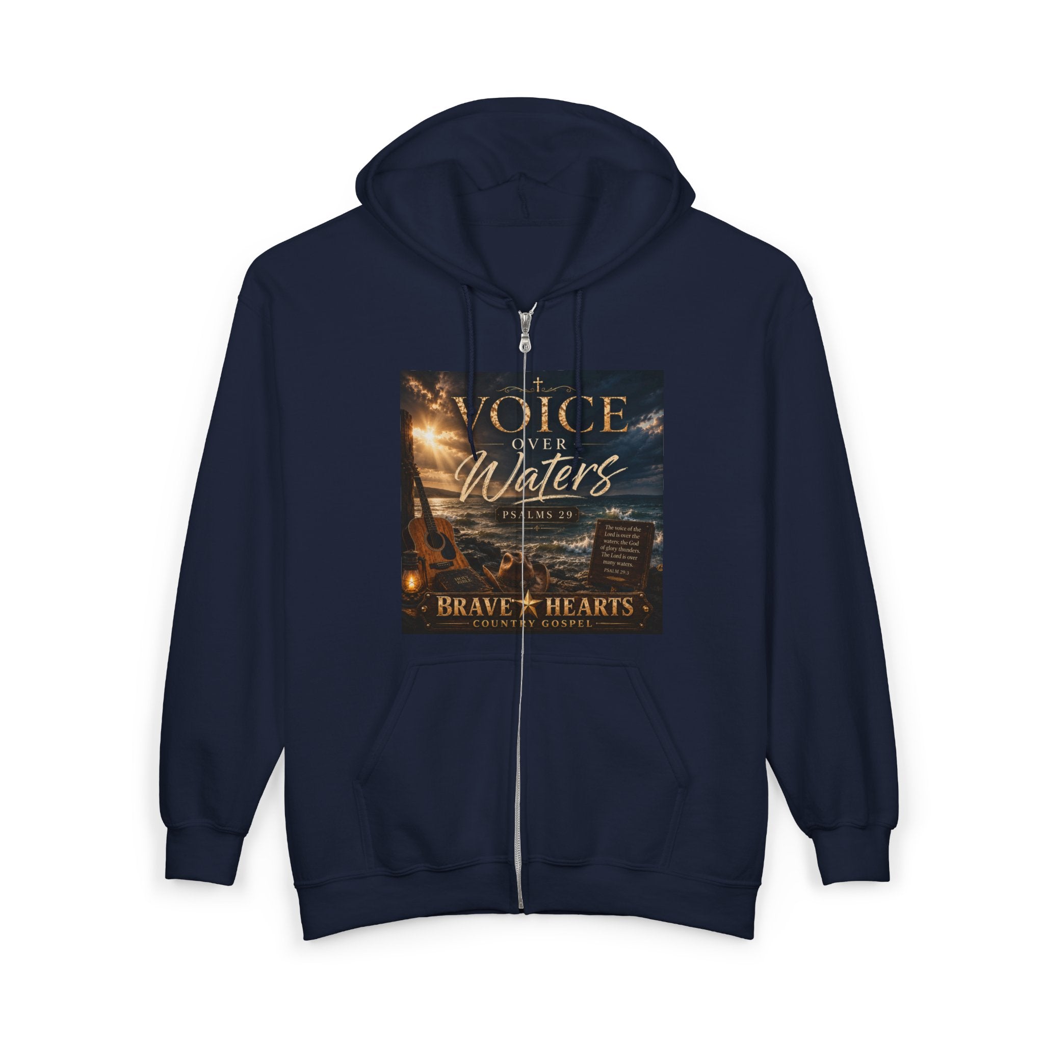 Voice Over Waters — Brave Hearts Country Gospel Zip Hoodie