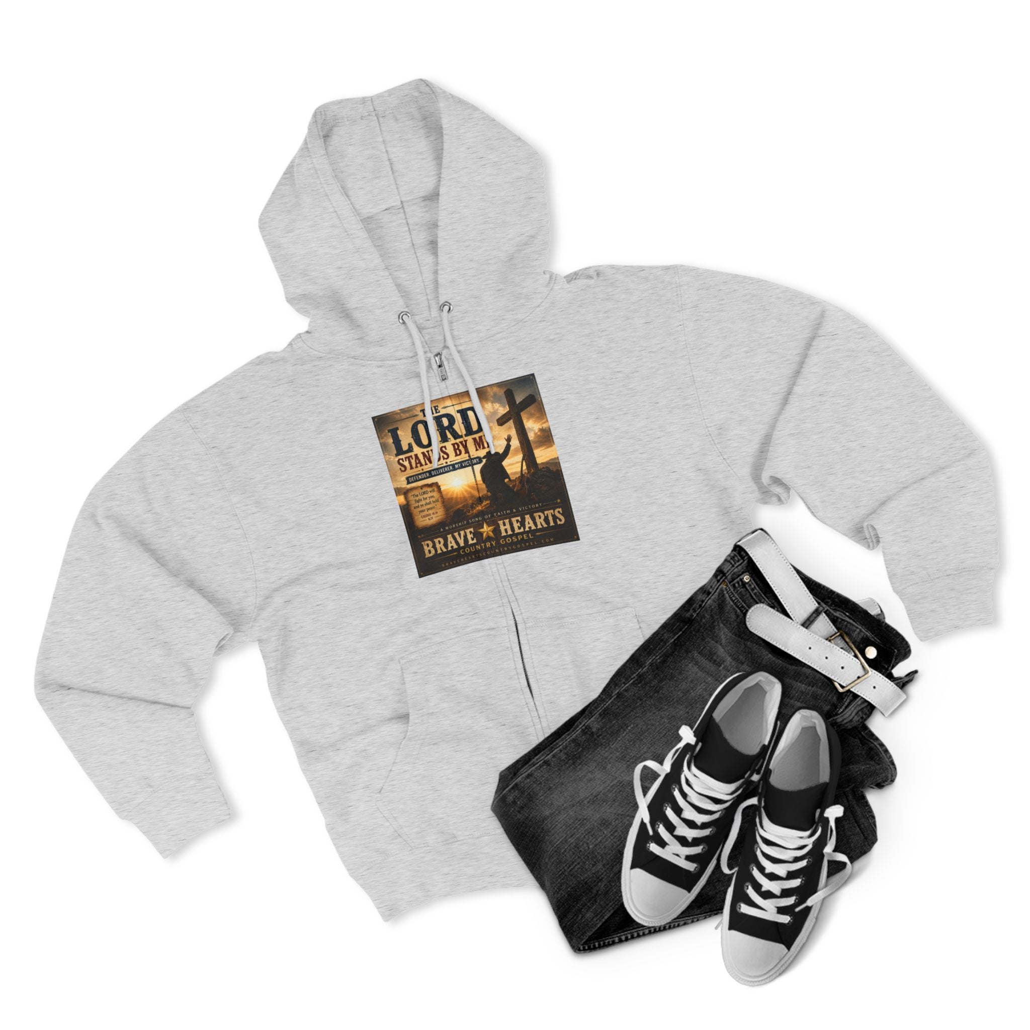 The Lord Stands By Me - Brave Hearts Country Gospel Zip Hoodie