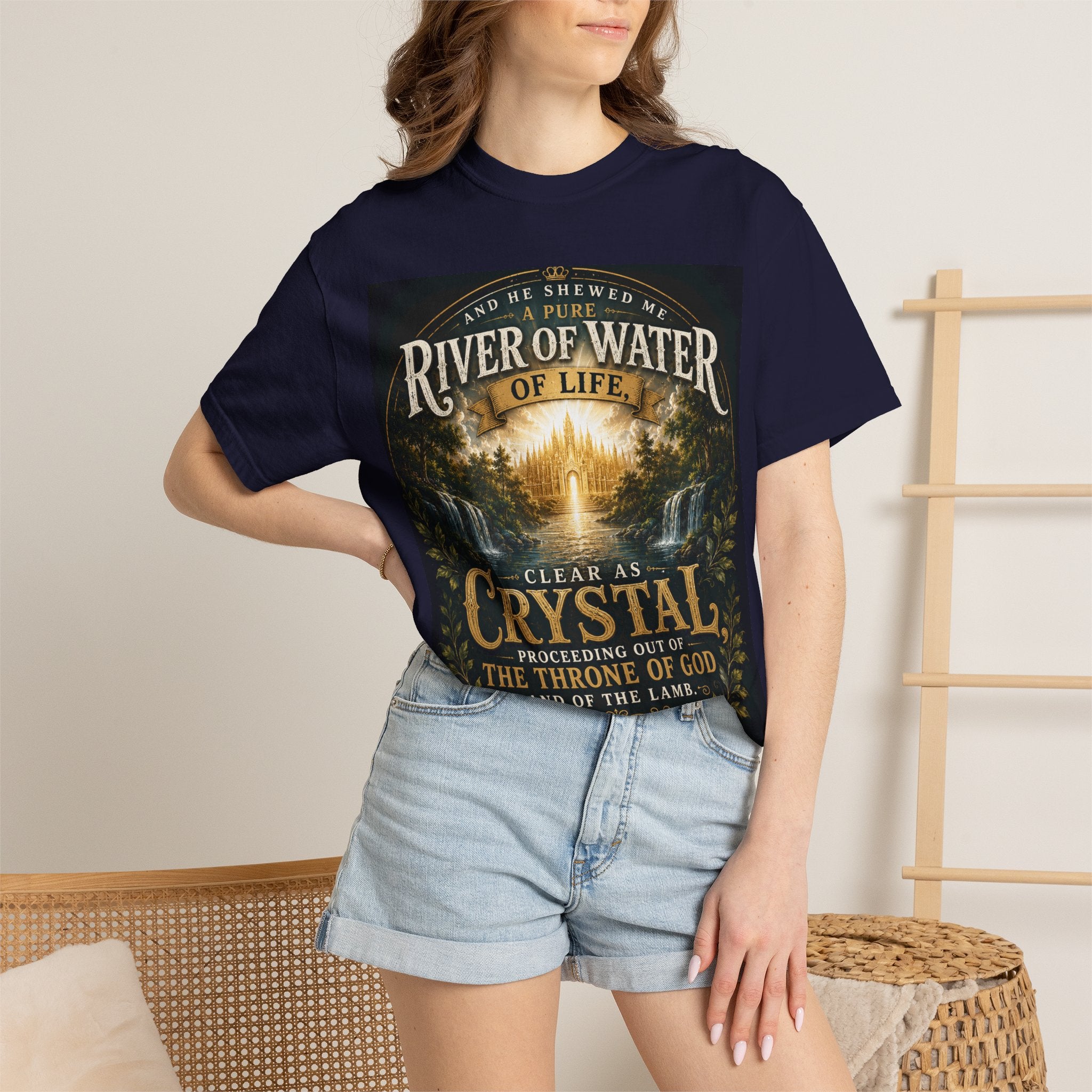 And He Showed Me a Pure River of Water of Life — Brave Hearts Country Gospel T-Shirt