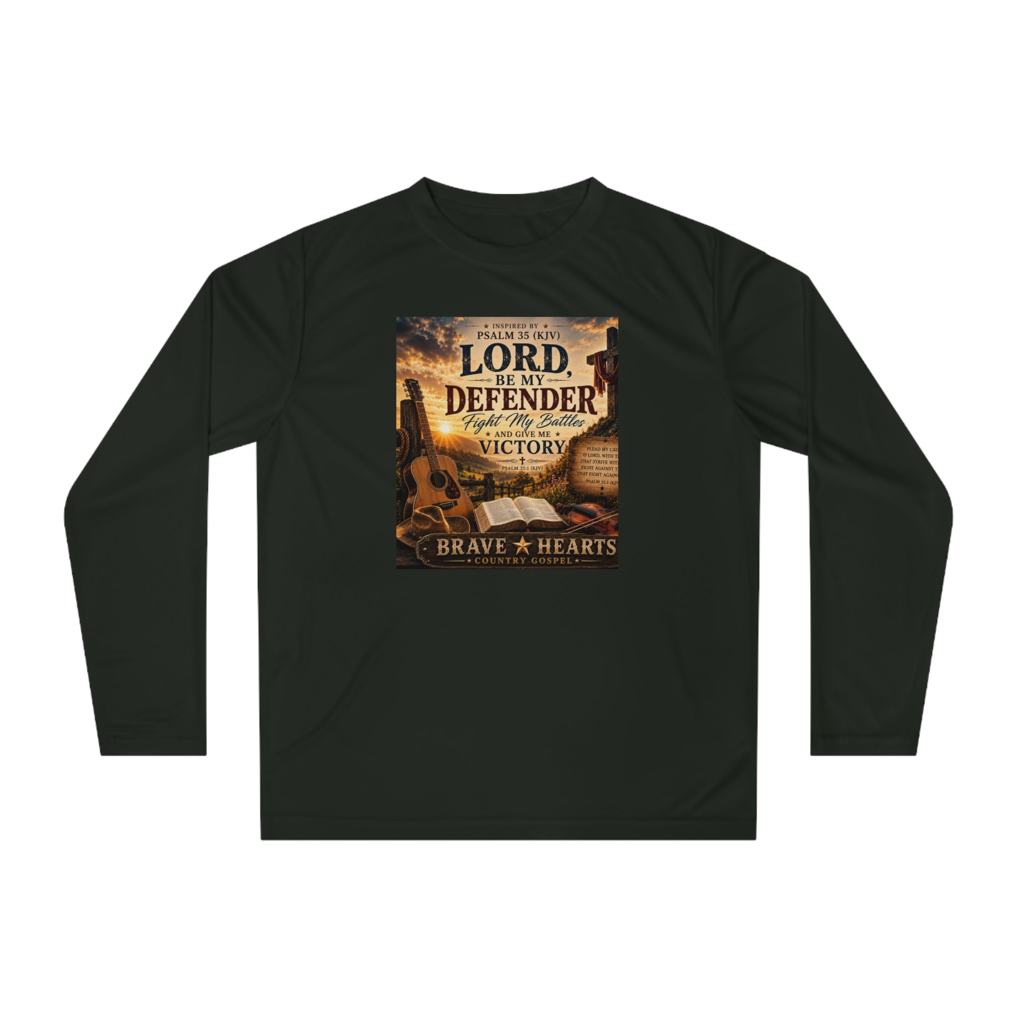 Lord Be My Defender - Brave Hearts Country Gospel Long Sleeve T-Shirt