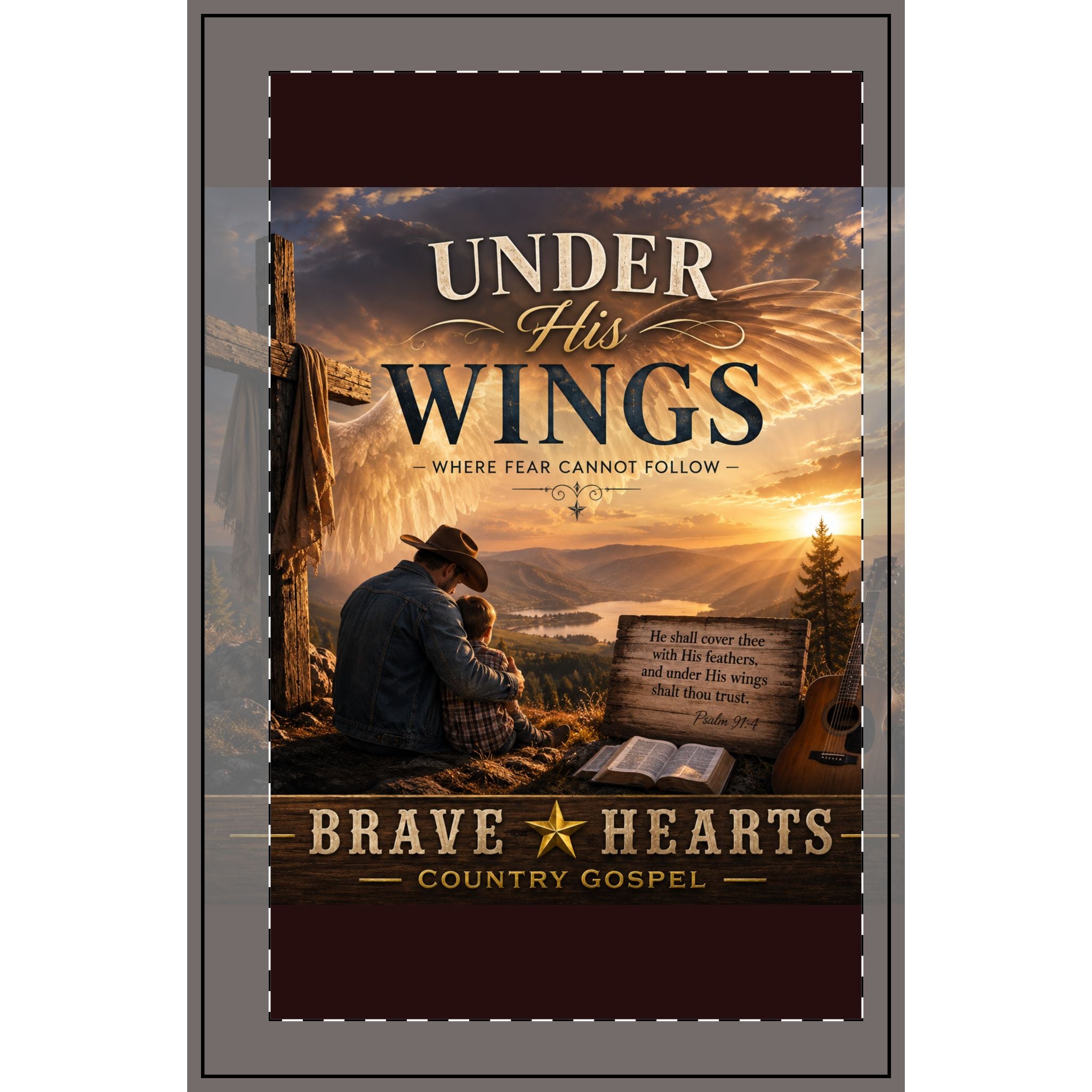 Under His Wings — Brave Hearts Country Gospel Spiral Notebook