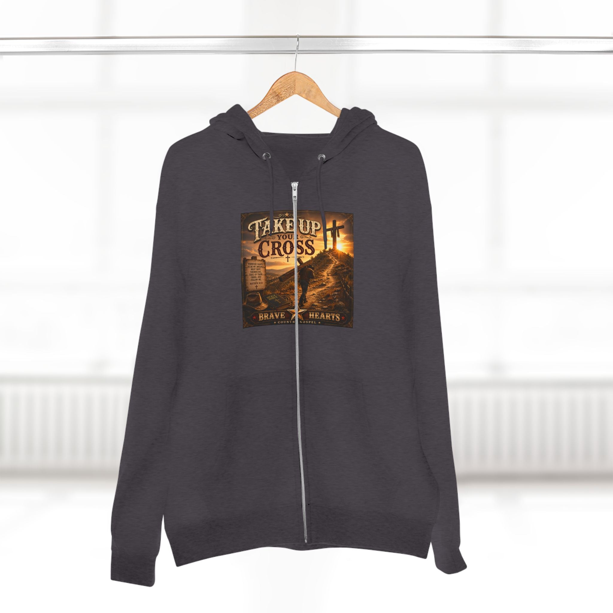 Take Up Your Cross— Brave Hearts Country Gospel Hoodie