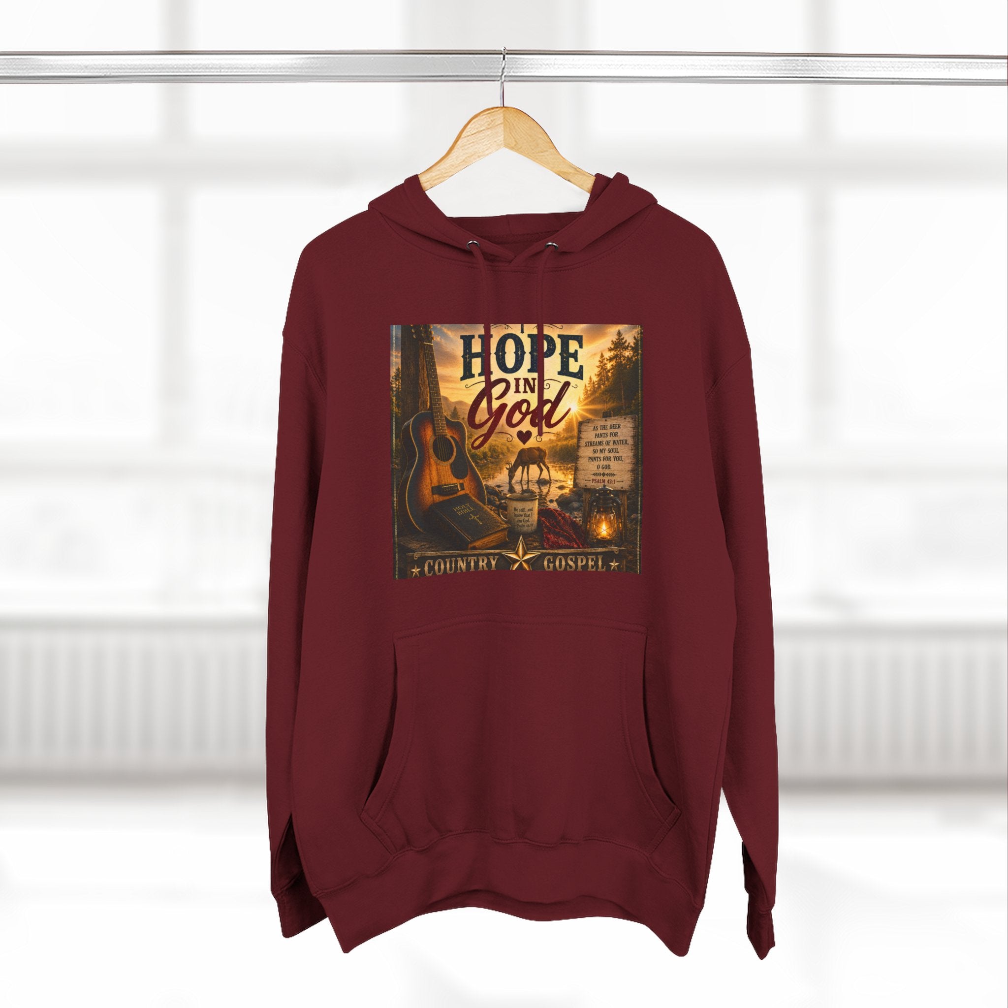 Hope in God  — Brave Hearts Country Gospel Fleece Hoodie
