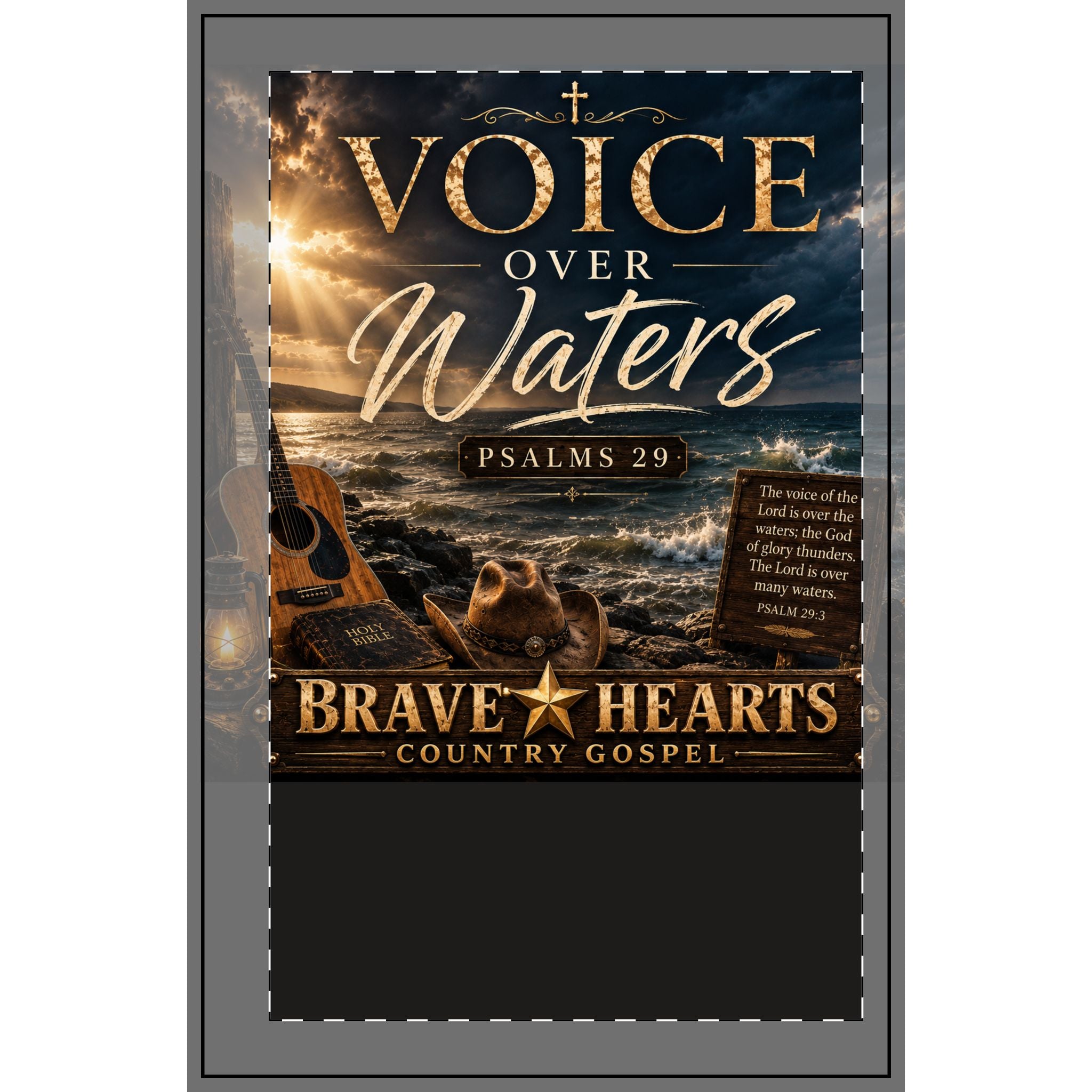Voice Over Waters — Brave Hearts Country Gospel Spiral Notebook