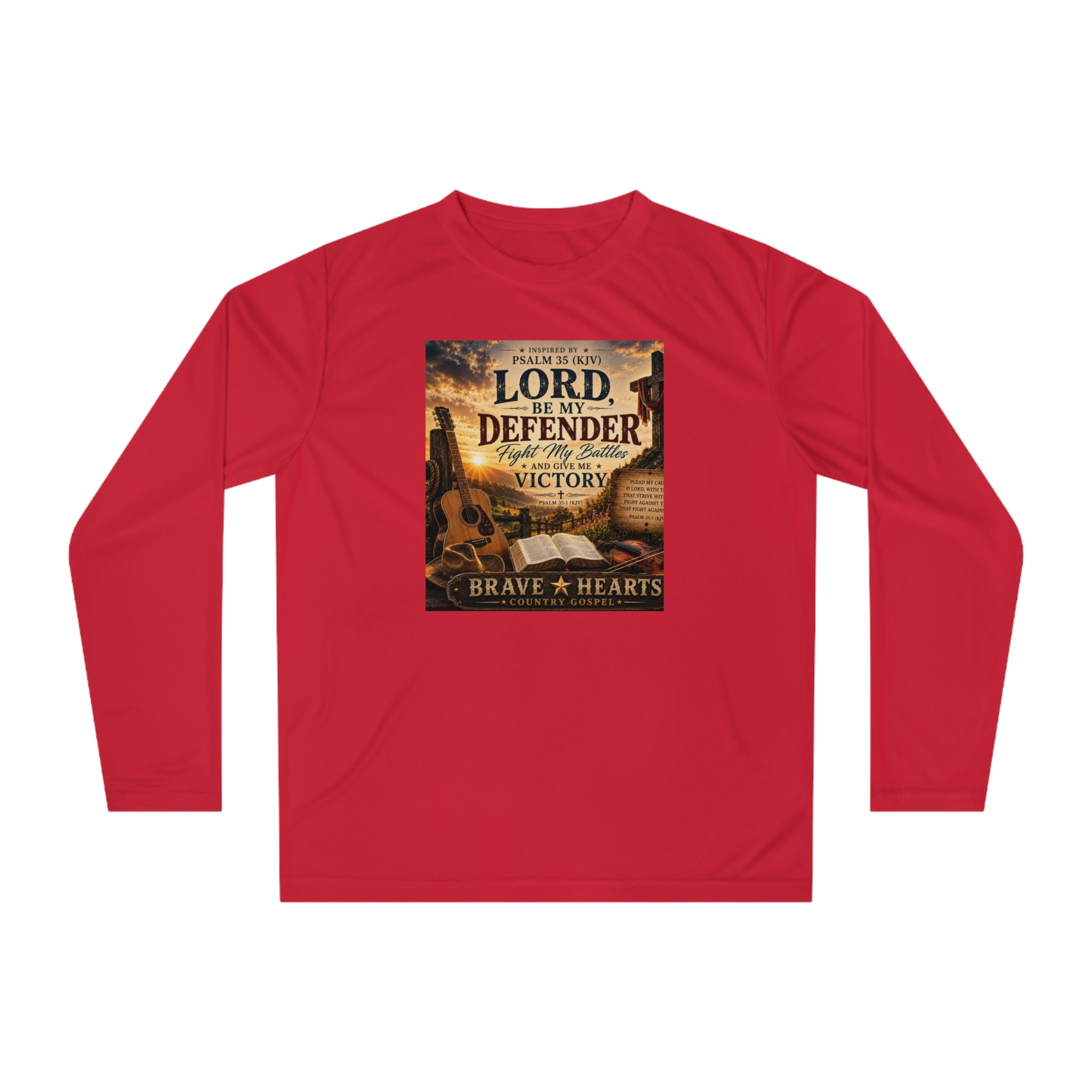 Lord Be My Defender - Brave Hearts Country Gospel Long Sleeve T-Shirt