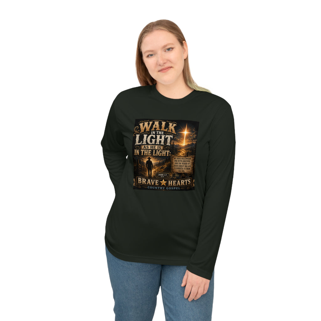 Walk in the Light - Brave Hearts Country Gospel Long Sleeve T-Shirt