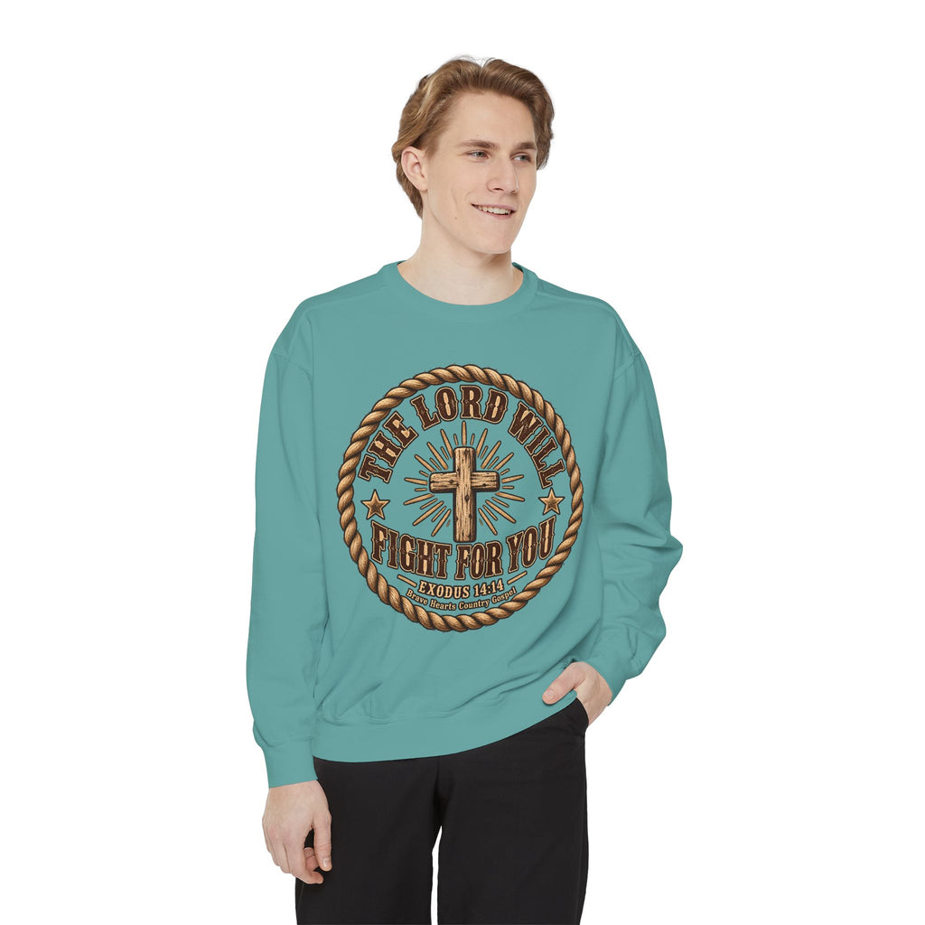 The Lord Will Fight For You - Brave Hearts Country Gospel Sweatshirt