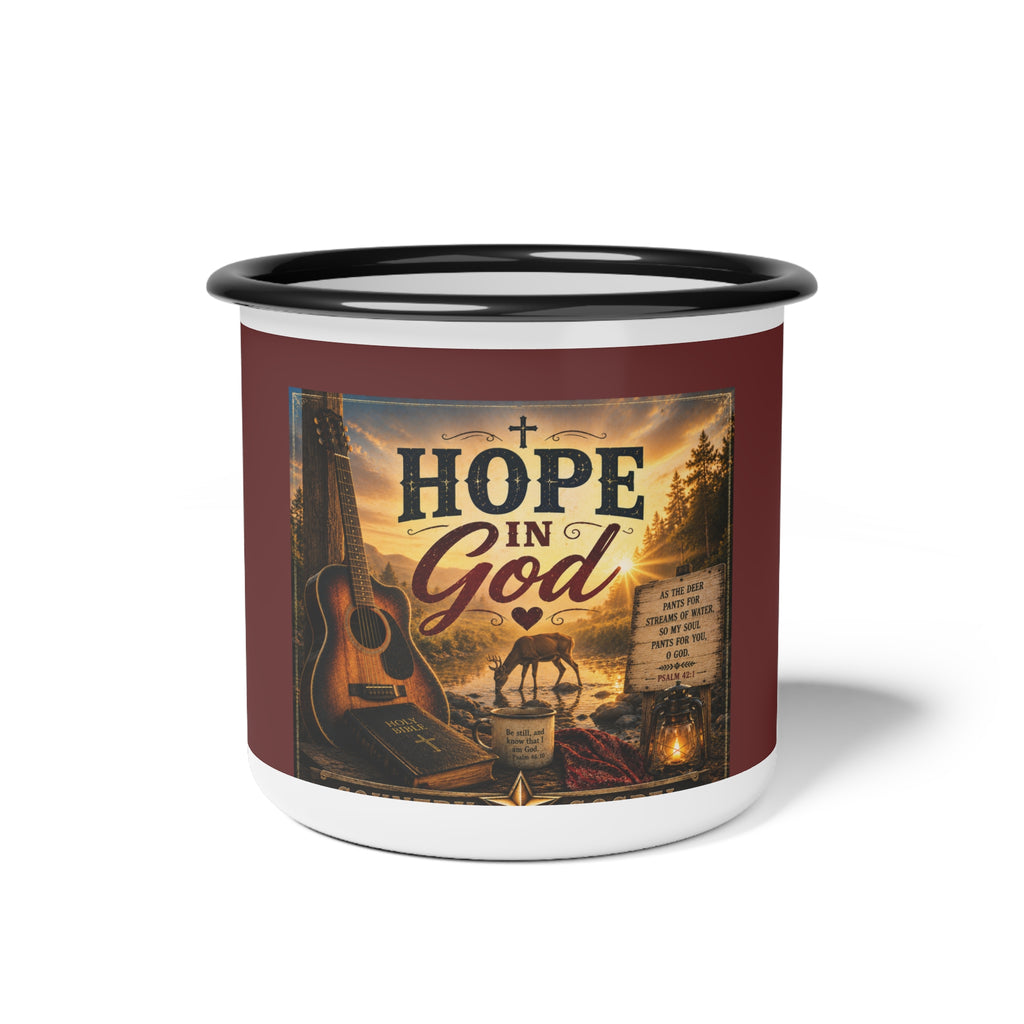 Hope in God — Brave Hearts Country Gospel Enamel Camp Cup