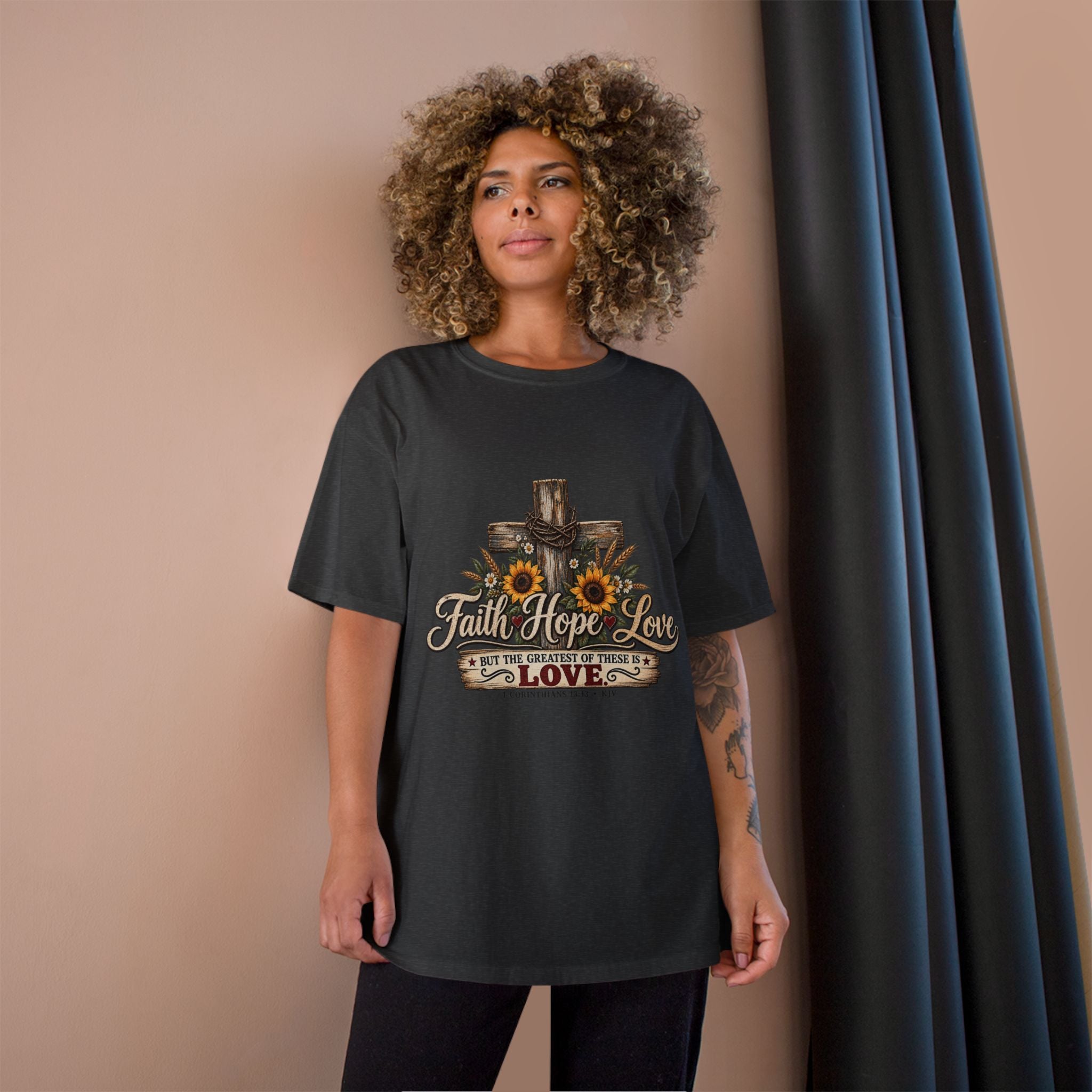 Faith Hope Love — Brave Hearts Country Gospel T-Shirt (Extended Sizes)