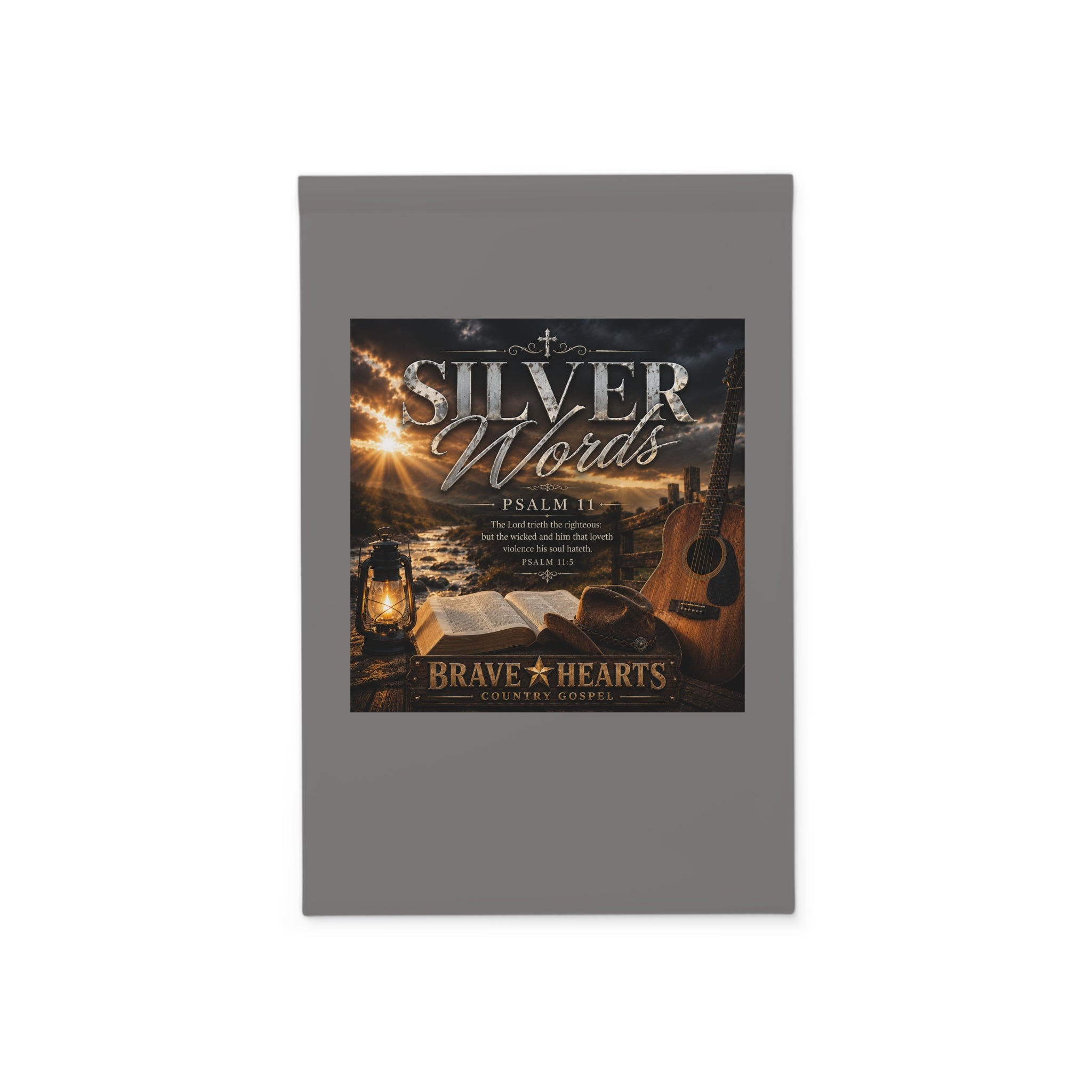 Silver Words - Brave Hearts Country Gospel Garden Banner