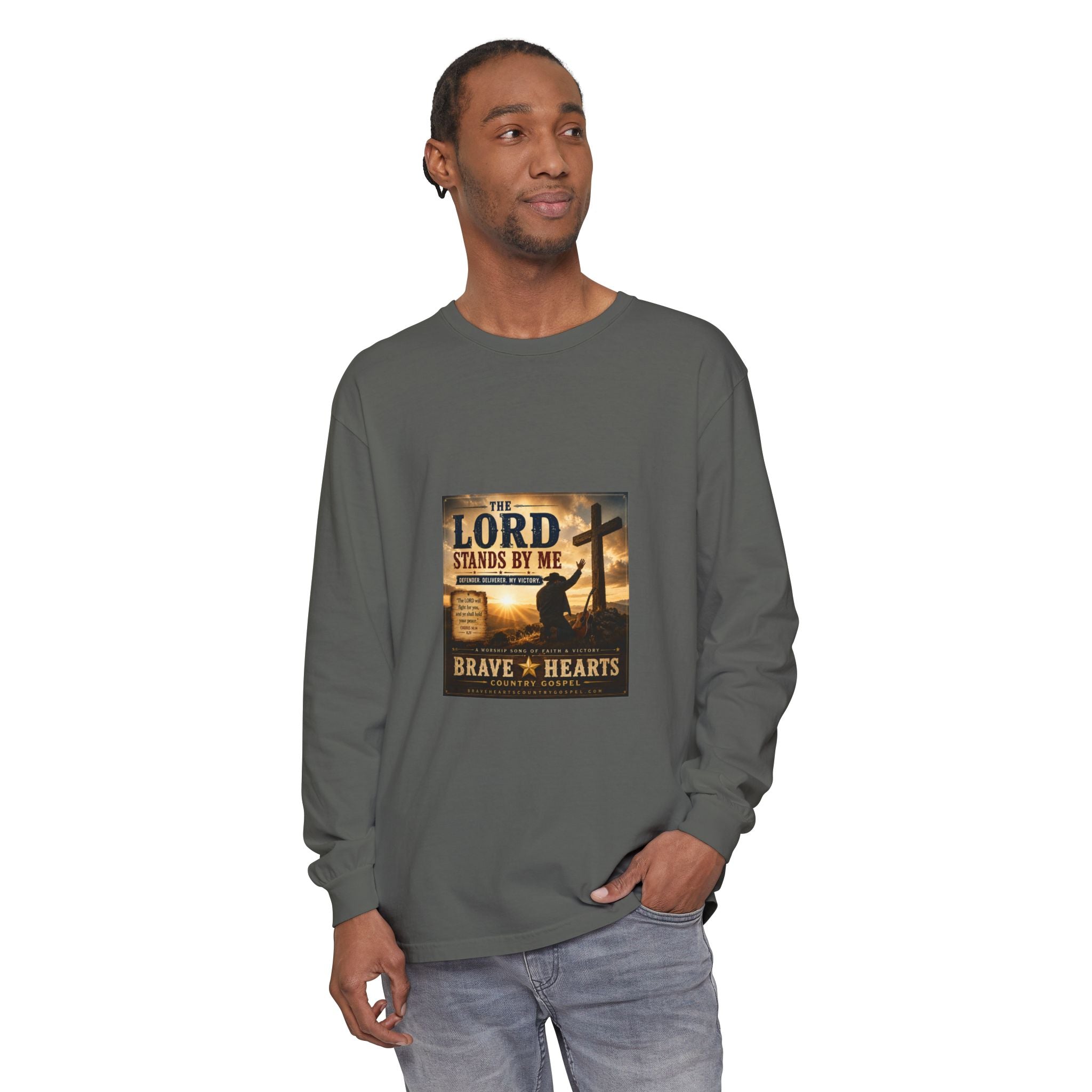 The Lord Stands By Me — Brave Hearts Country Gospel Long Sleeve T-Shirt