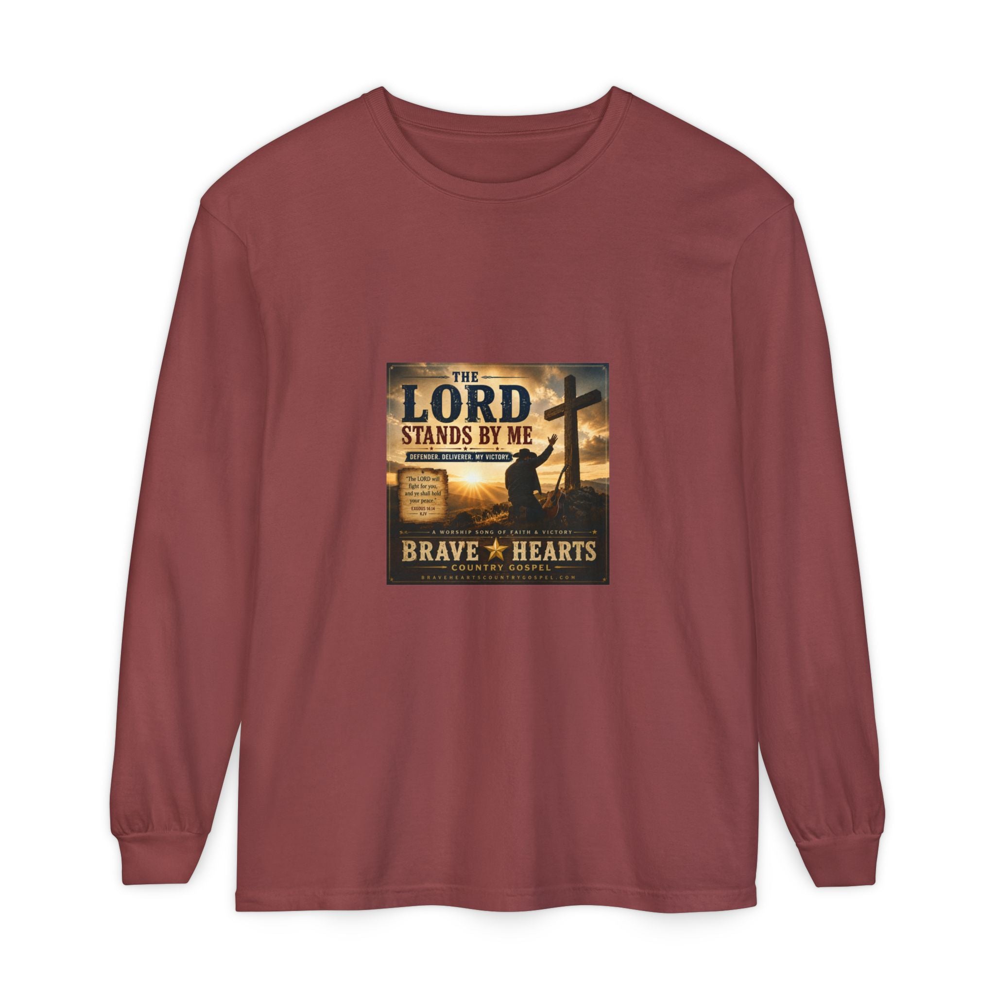 The Lord Stands By Me — Brave Hearts Country Gospel Long Sleeve T-Shirt